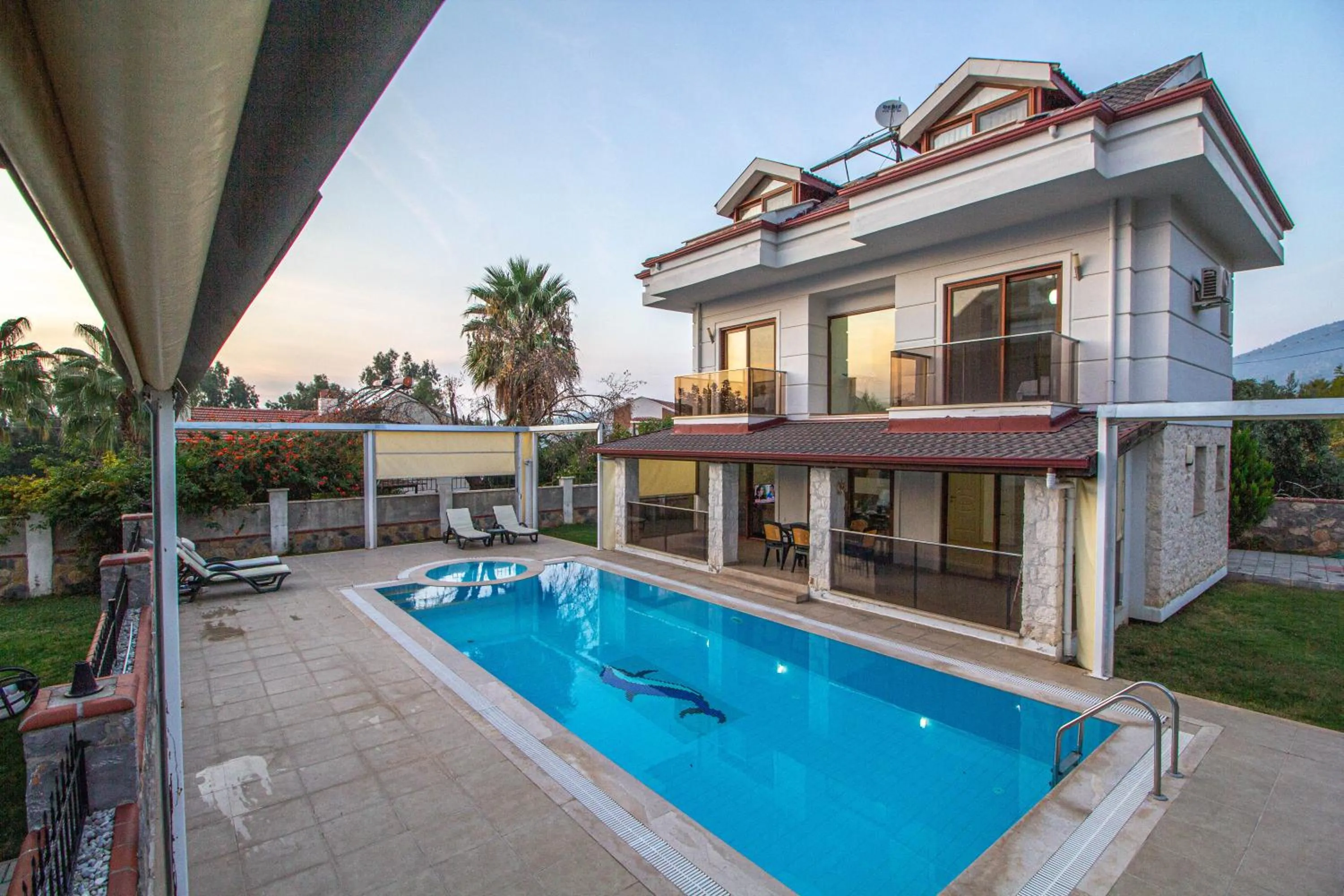 Patio in Prestij Makri 4+1 Villa, Özel Havuzlu, Fethiye
