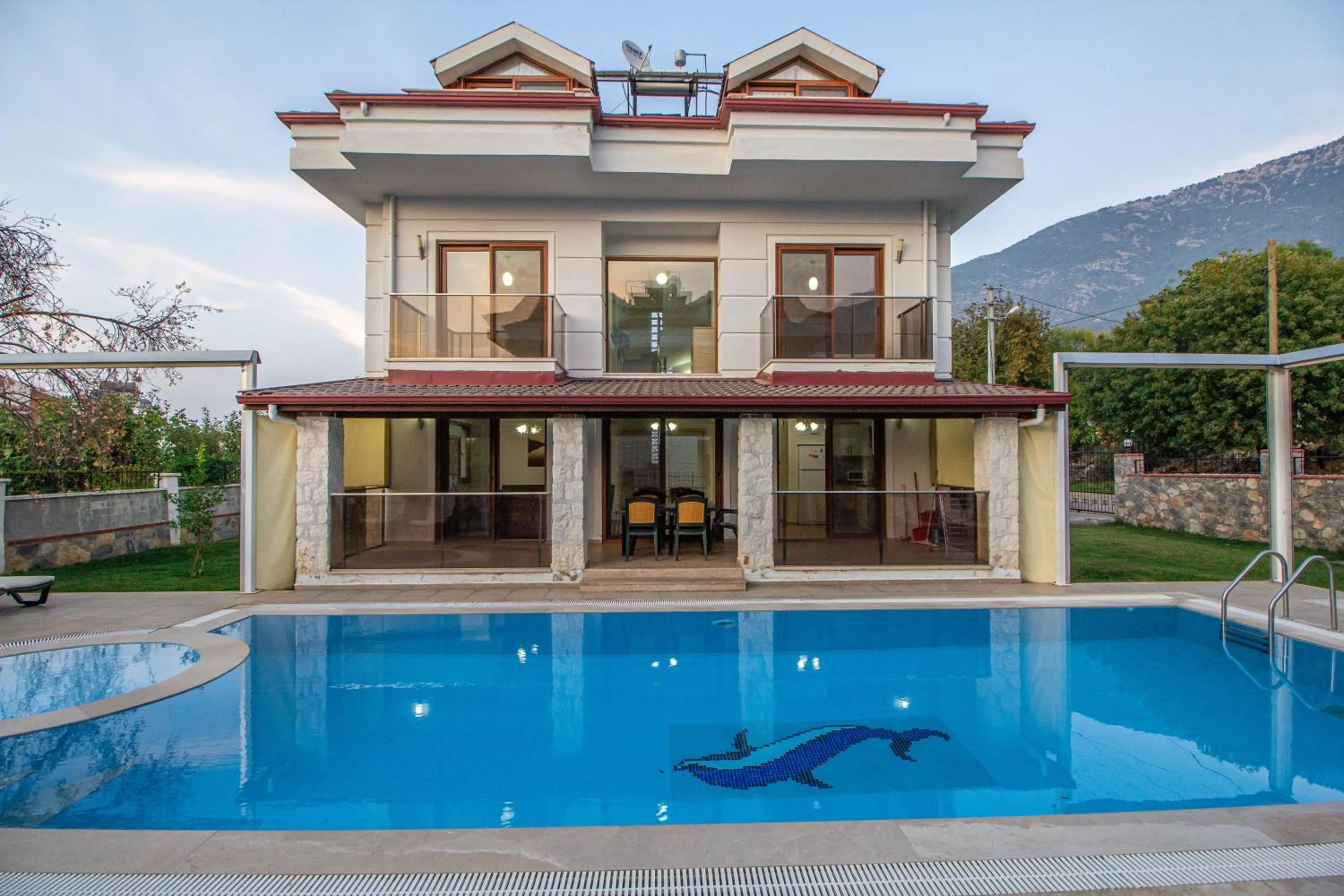 Patio in Prestij Makri 4+1 Villa, Özel Havuzlu, Fethiye