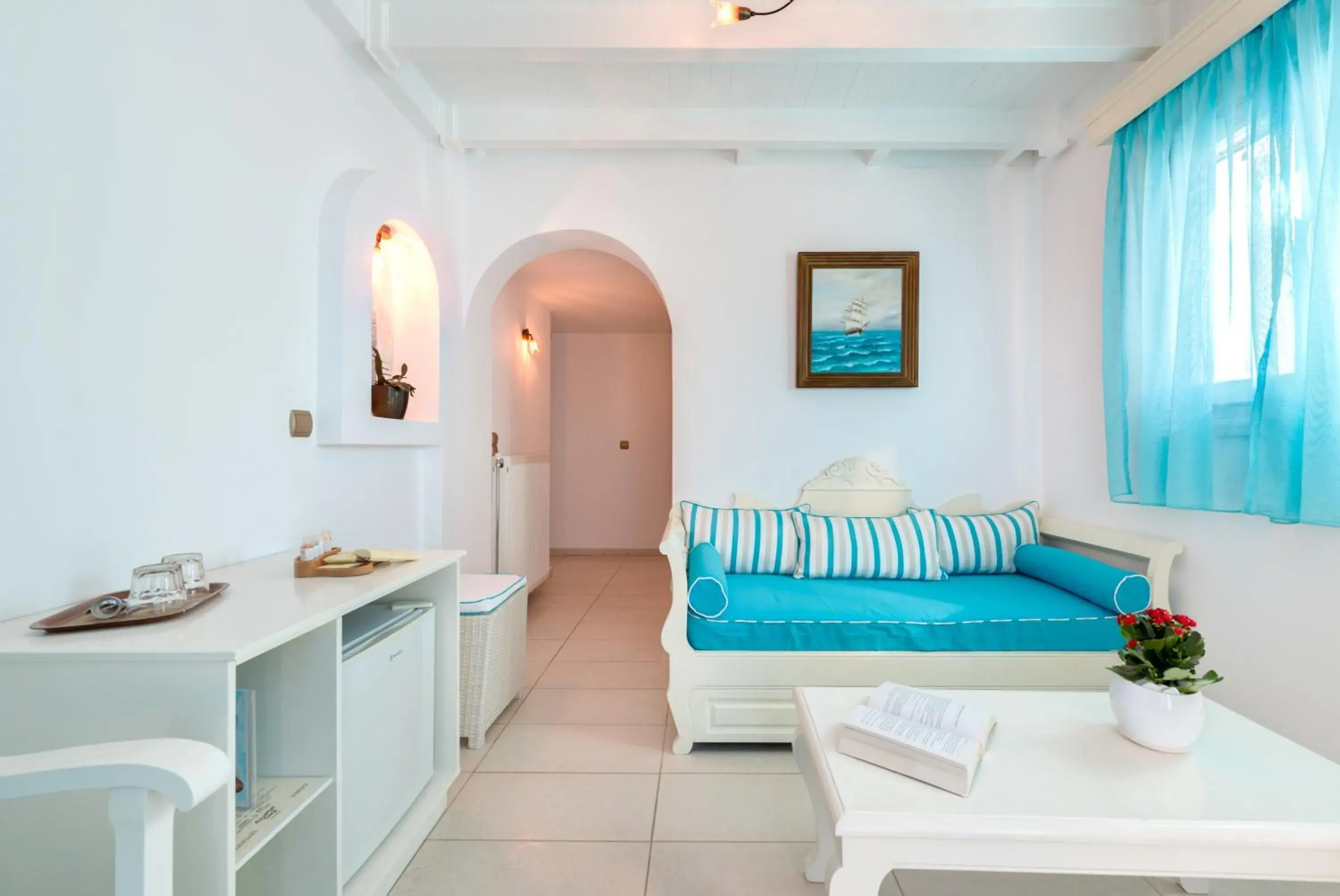 Living room, Bed in Ellinon Thea Boutique Hotel Living room, Bed in Ellinon Thea Boutique Hotel