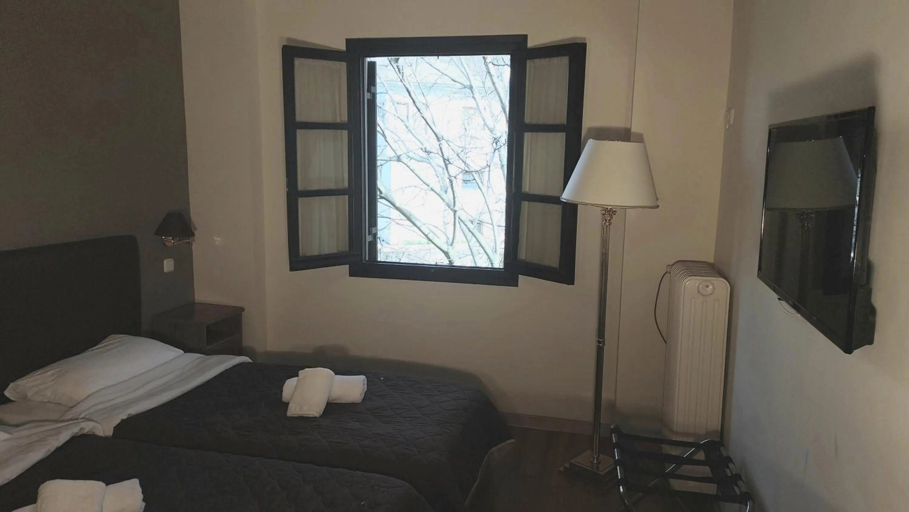 Bed in Alkistis Hotel