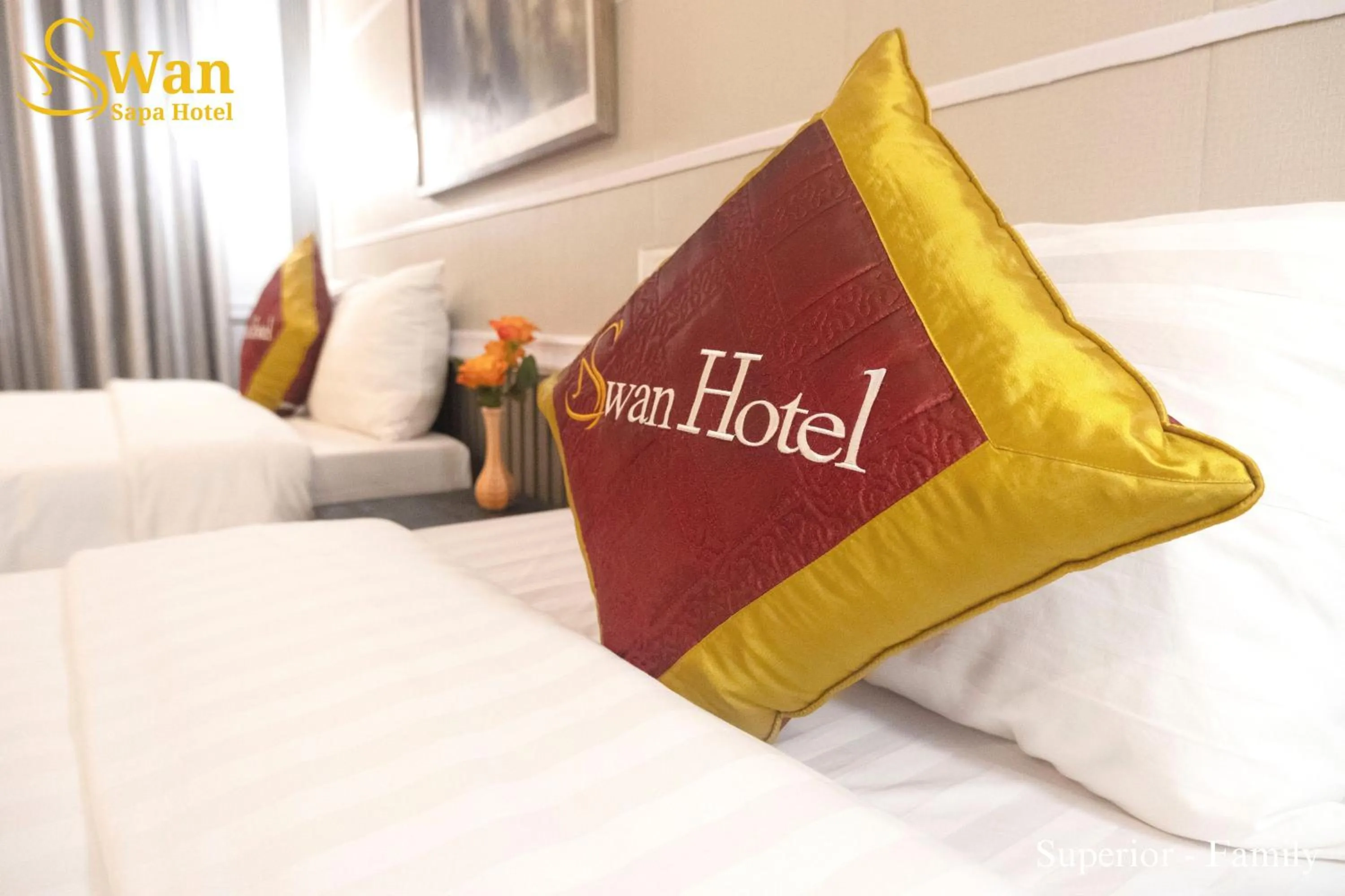 Bed in Swan Sapa Hotel