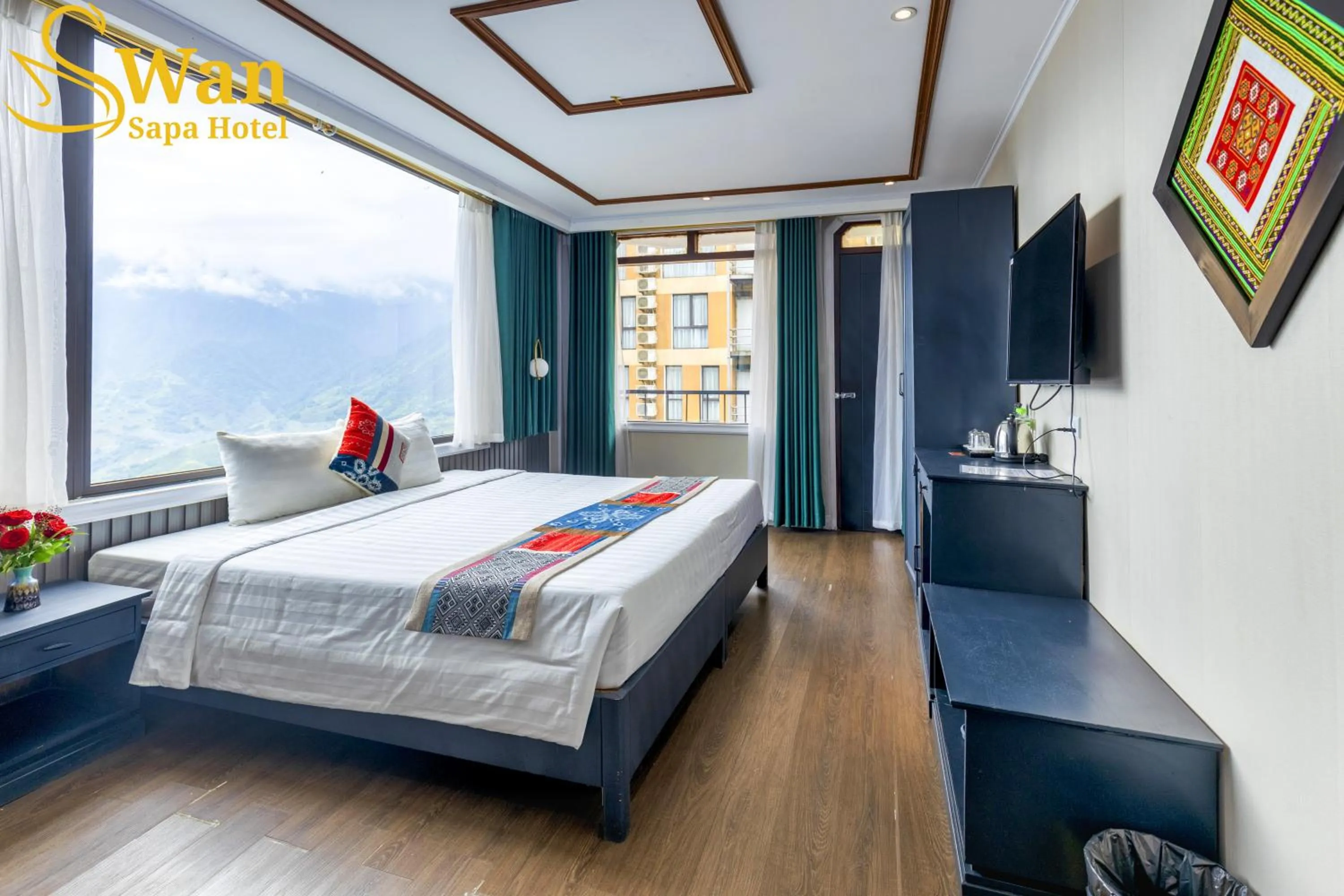 Bed in Swan Sapa Hotel