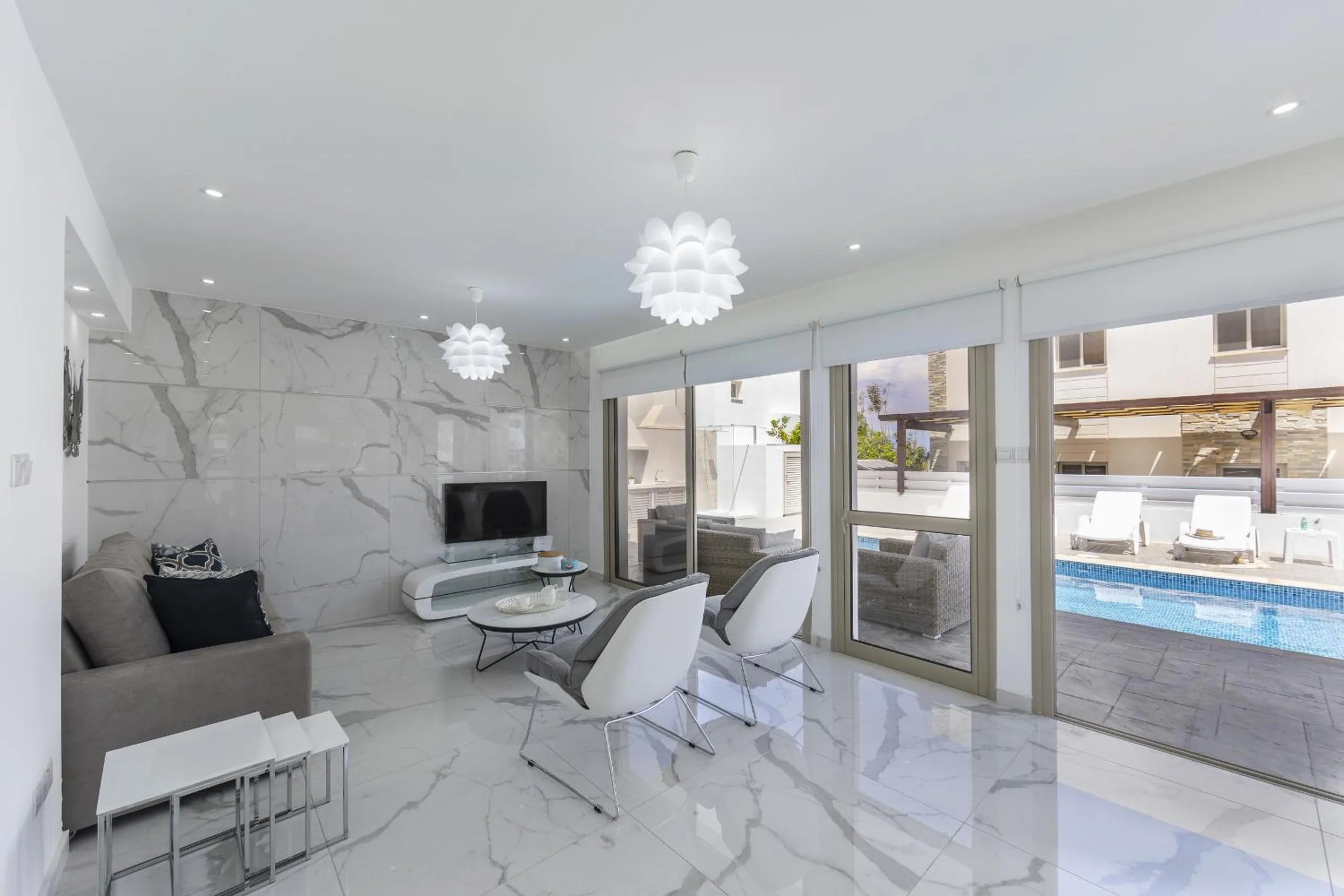 Communal lounge/ TV room in Protaras Sunrise Beach Villa 2