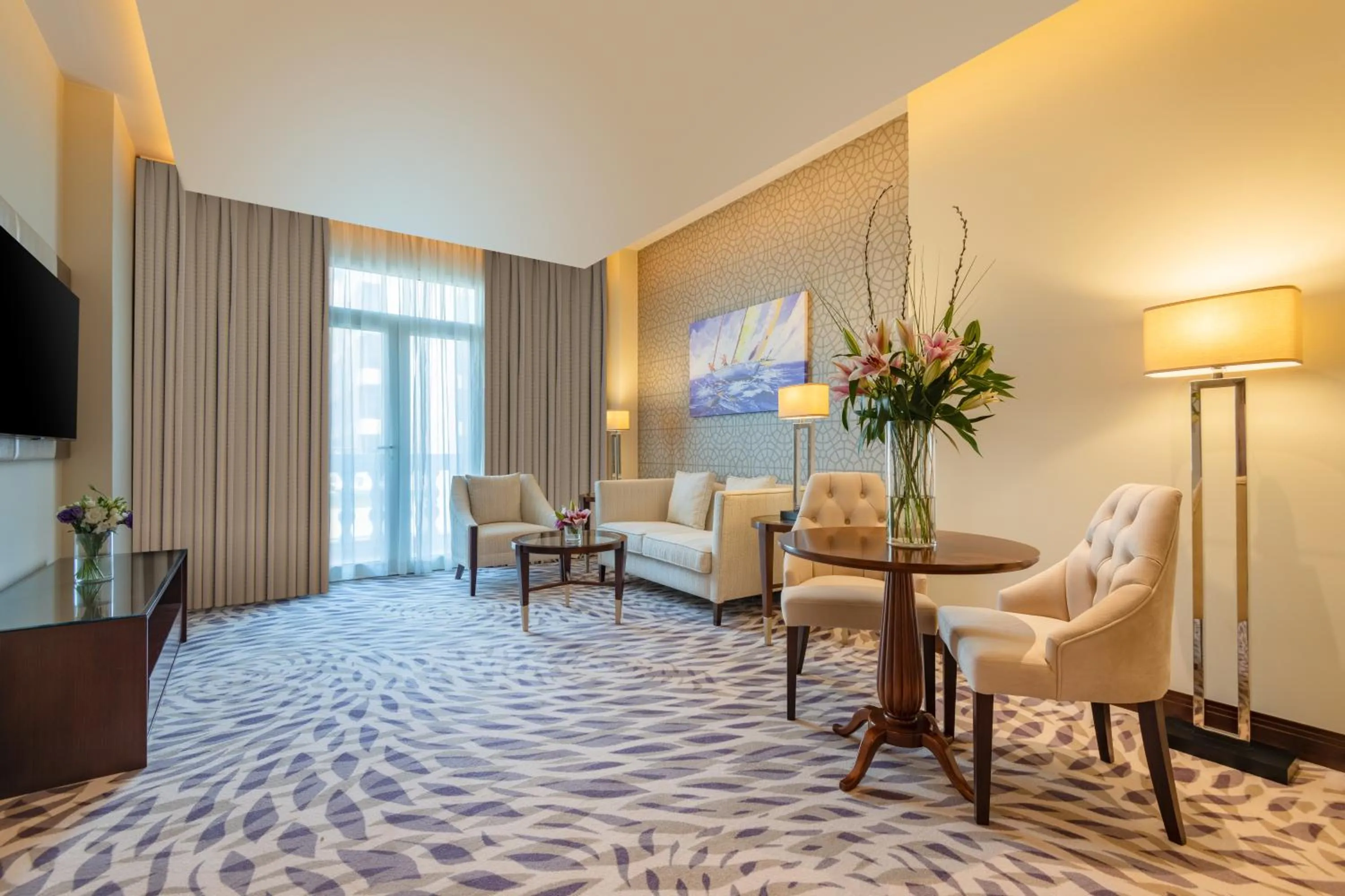 Living room in Riviera Rayhaan by Rotana Doha