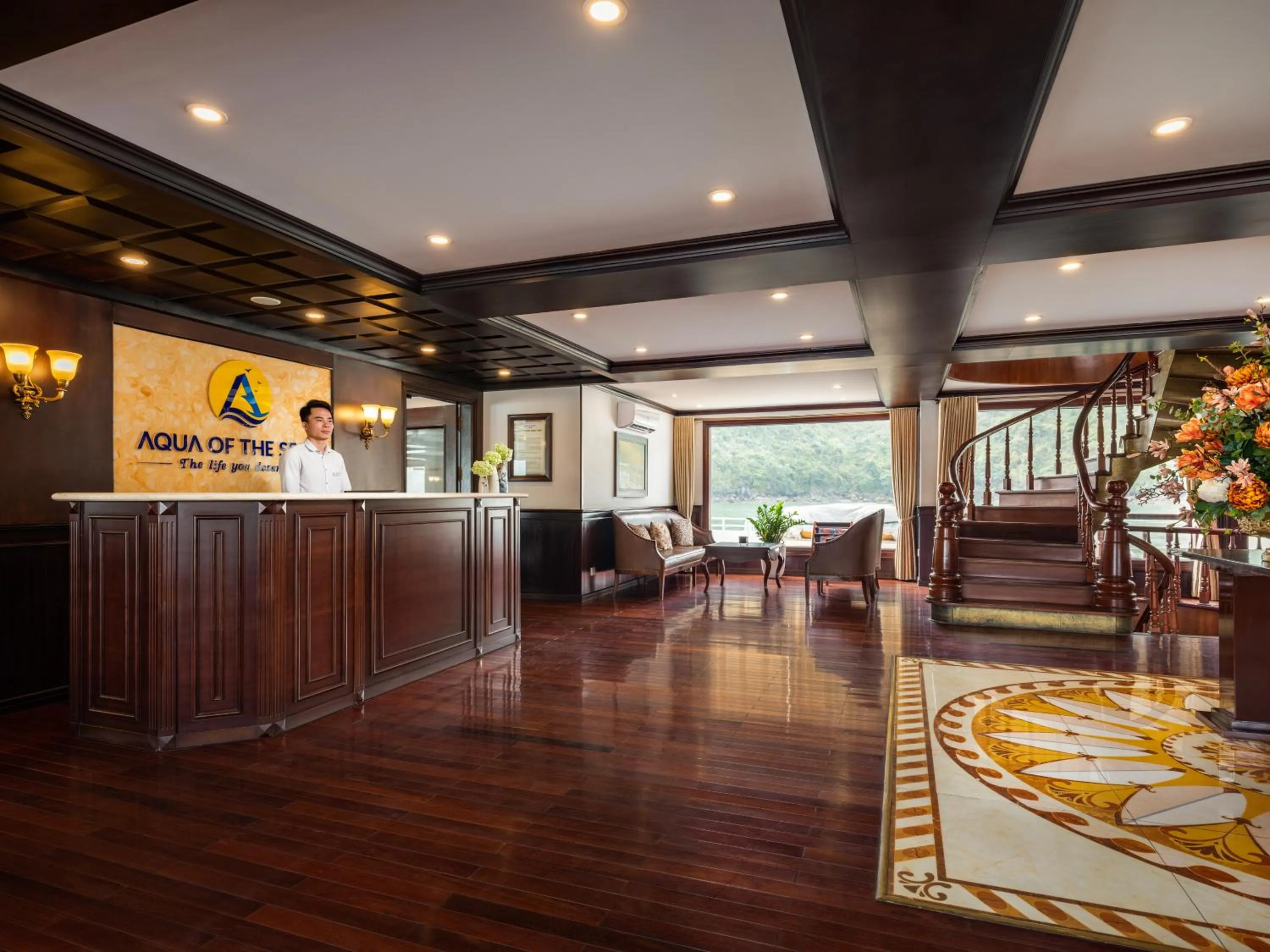 Lobby or reception in Aqua Of The Seas Cruise Halong by AHG