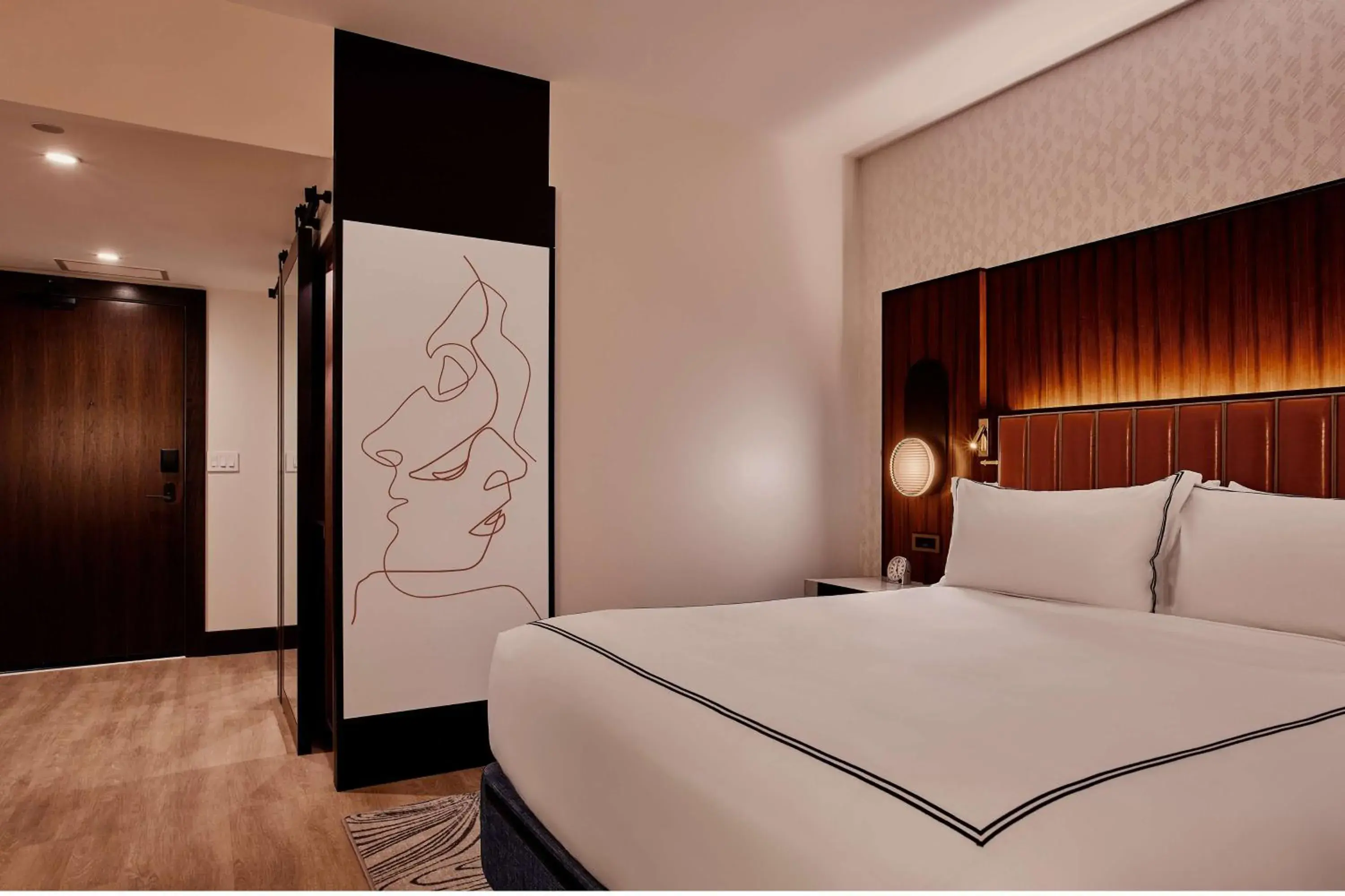 Photo of the whole room, Bed in The Godfrey Detroit, Curio Collection By Hilton Photo of the whole room, Bed in The Godfrey Detroit, Curio Collection By Hilton