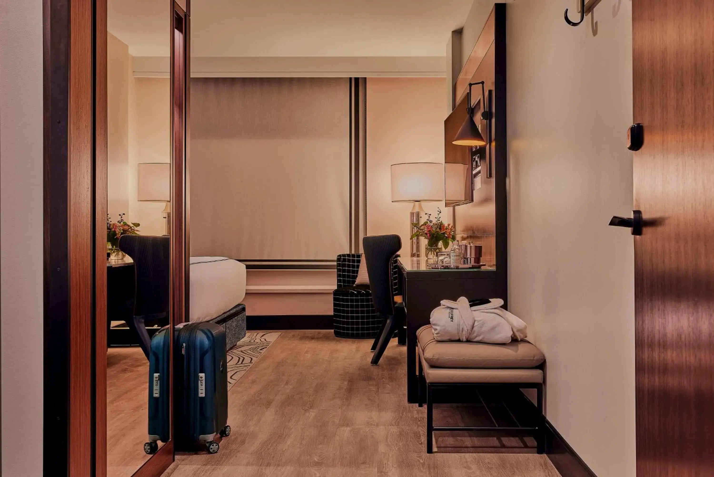 Bedroom in The Godfrey Detroit, Curio Collection By Hilton Bedroom in The Godfrey Detroit, Curio Collection By Hilton