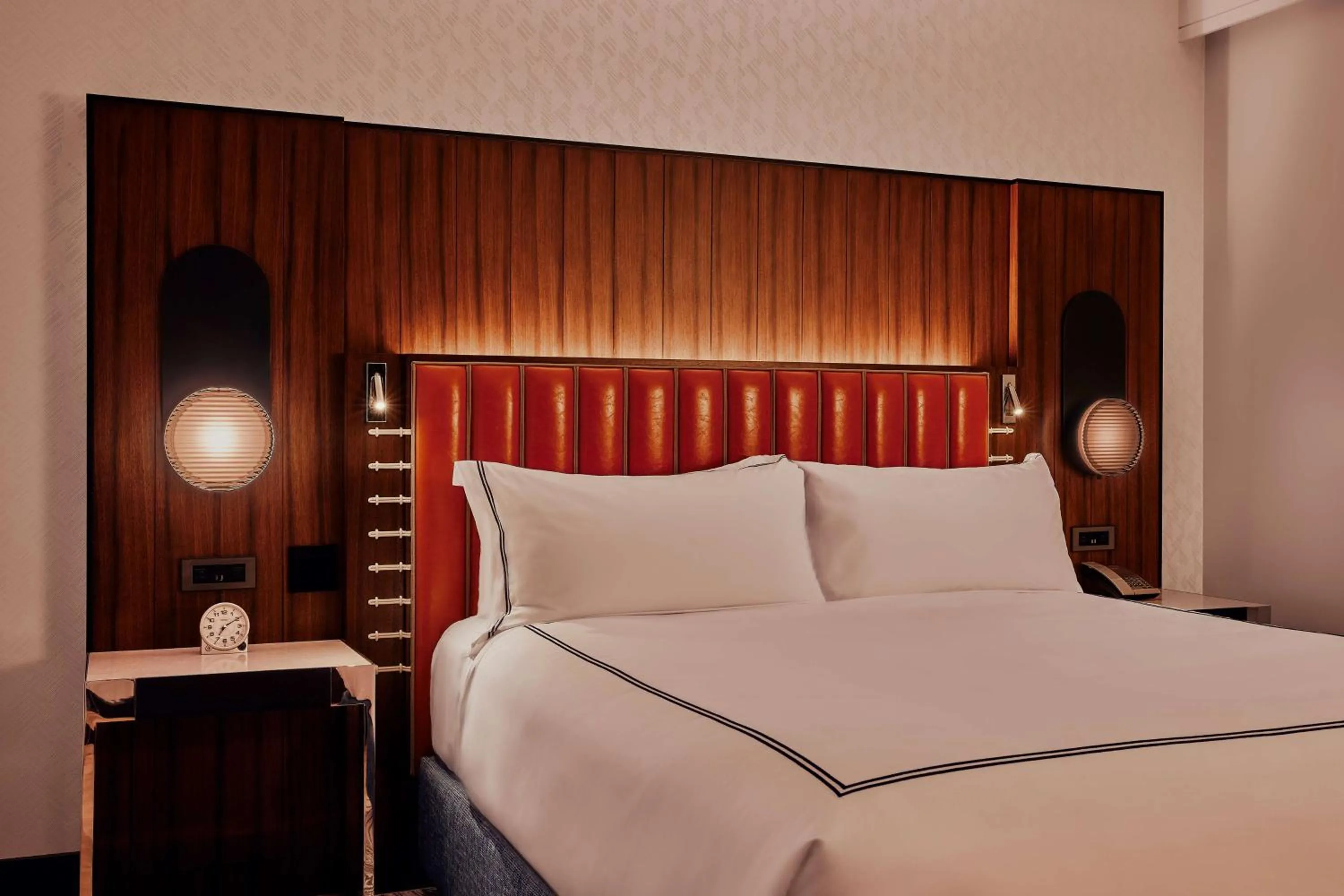 Bed in The Godfrey Detroit, Curio Collection By Hilton