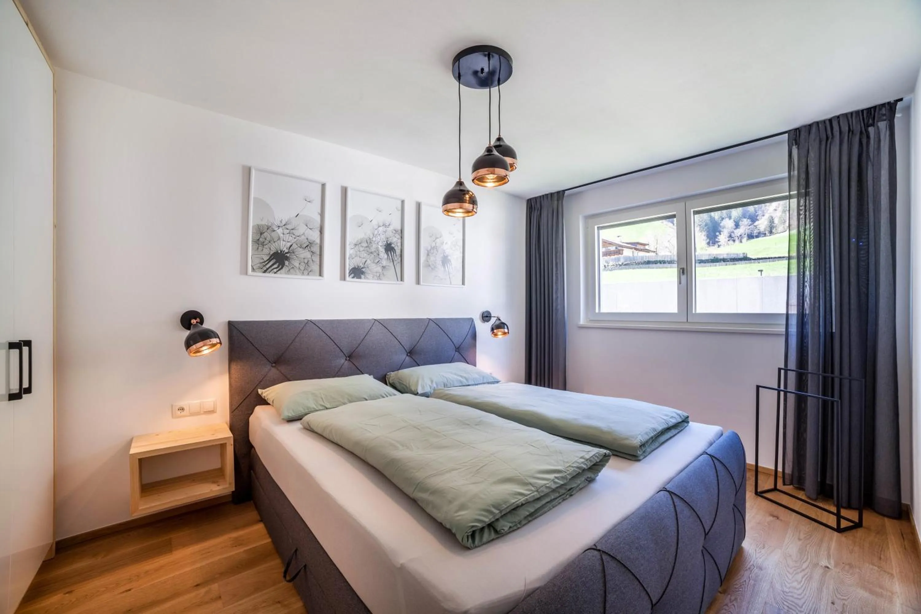 Living room, Bed in Apartment Sankt Martin