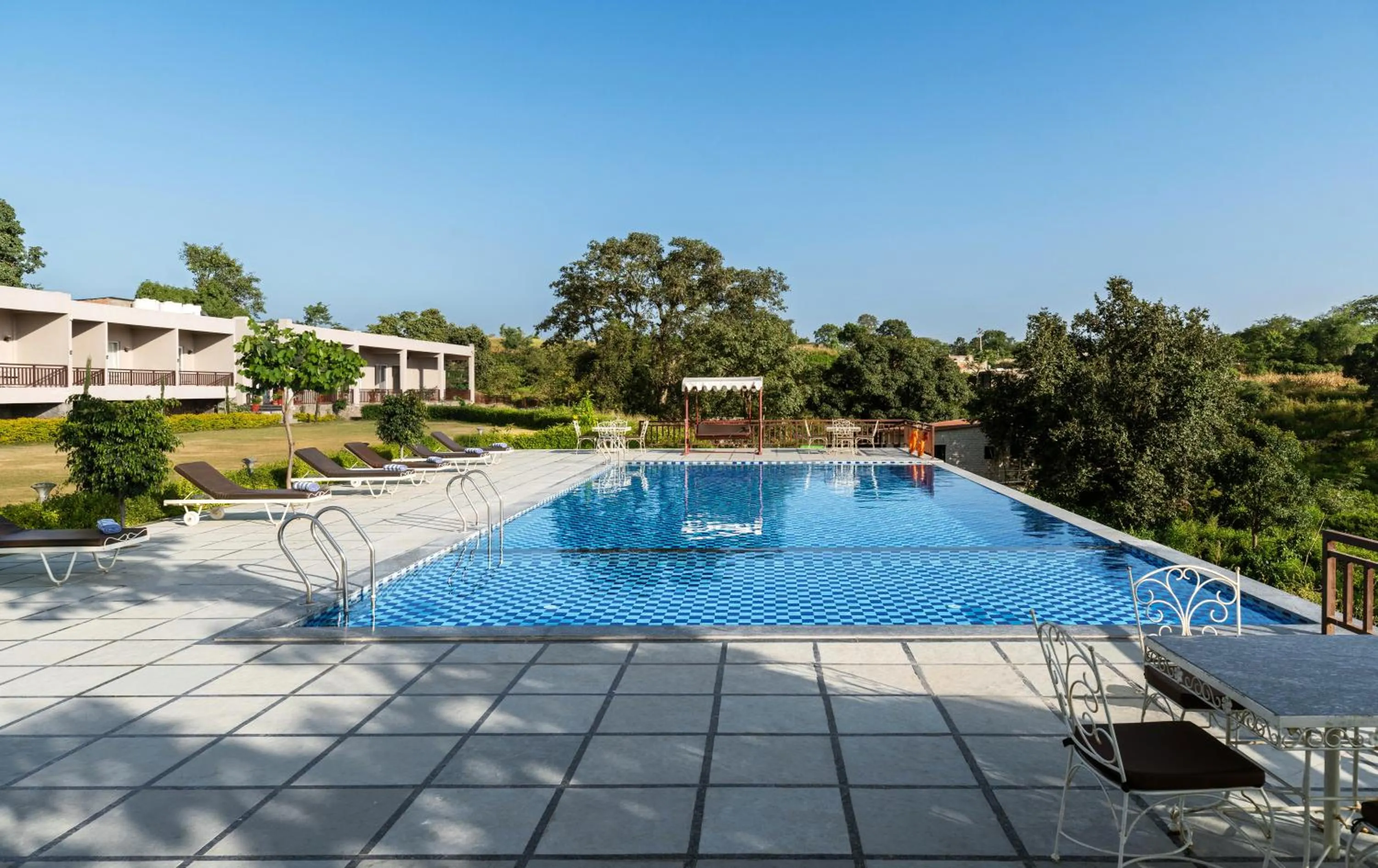 Swimming pool in Kumbhal Exotica Resort Kumbhalgarh