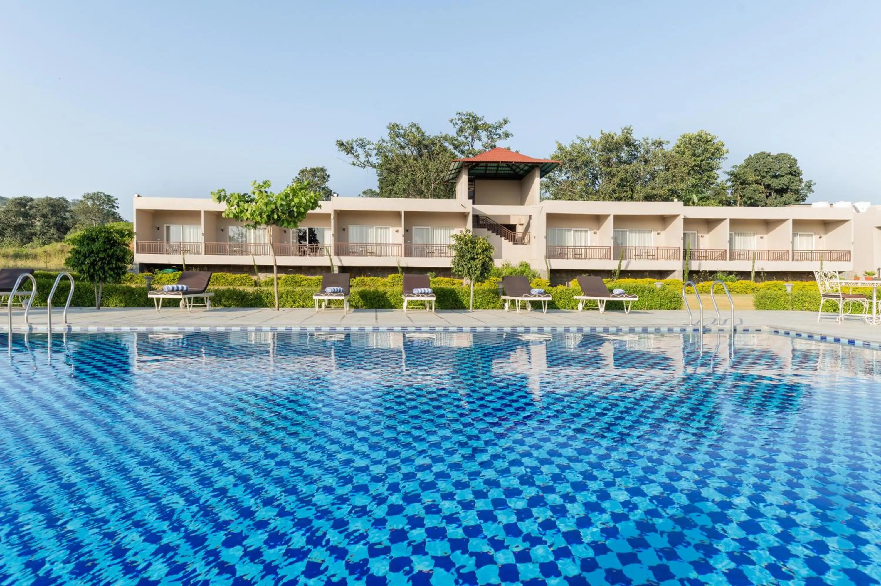 Pool view in Kumbhal Exotica Resort Kumbhalgarh