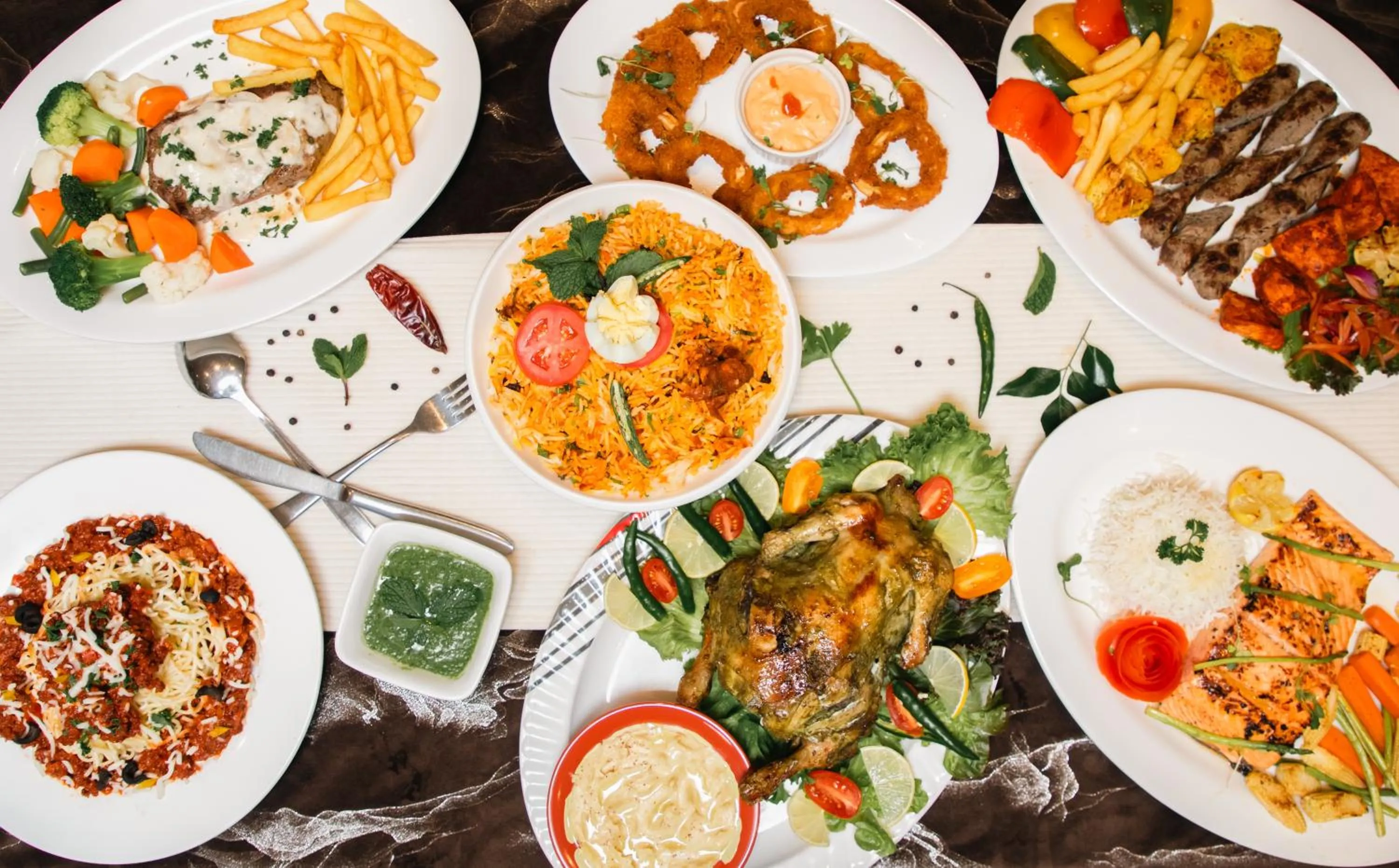 Food close-up in The Saj Hotel