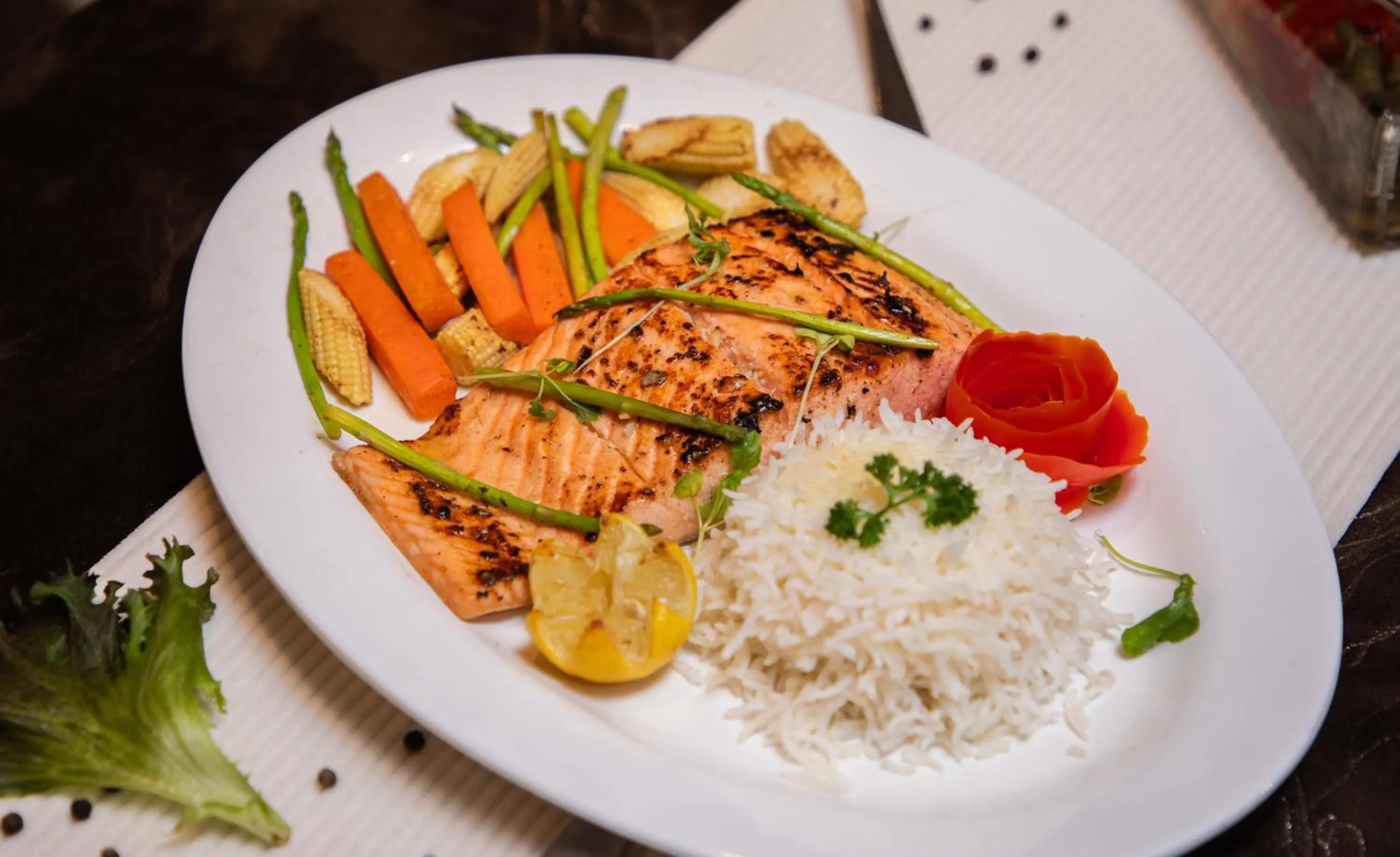 Food close-up in The Saj Hotel