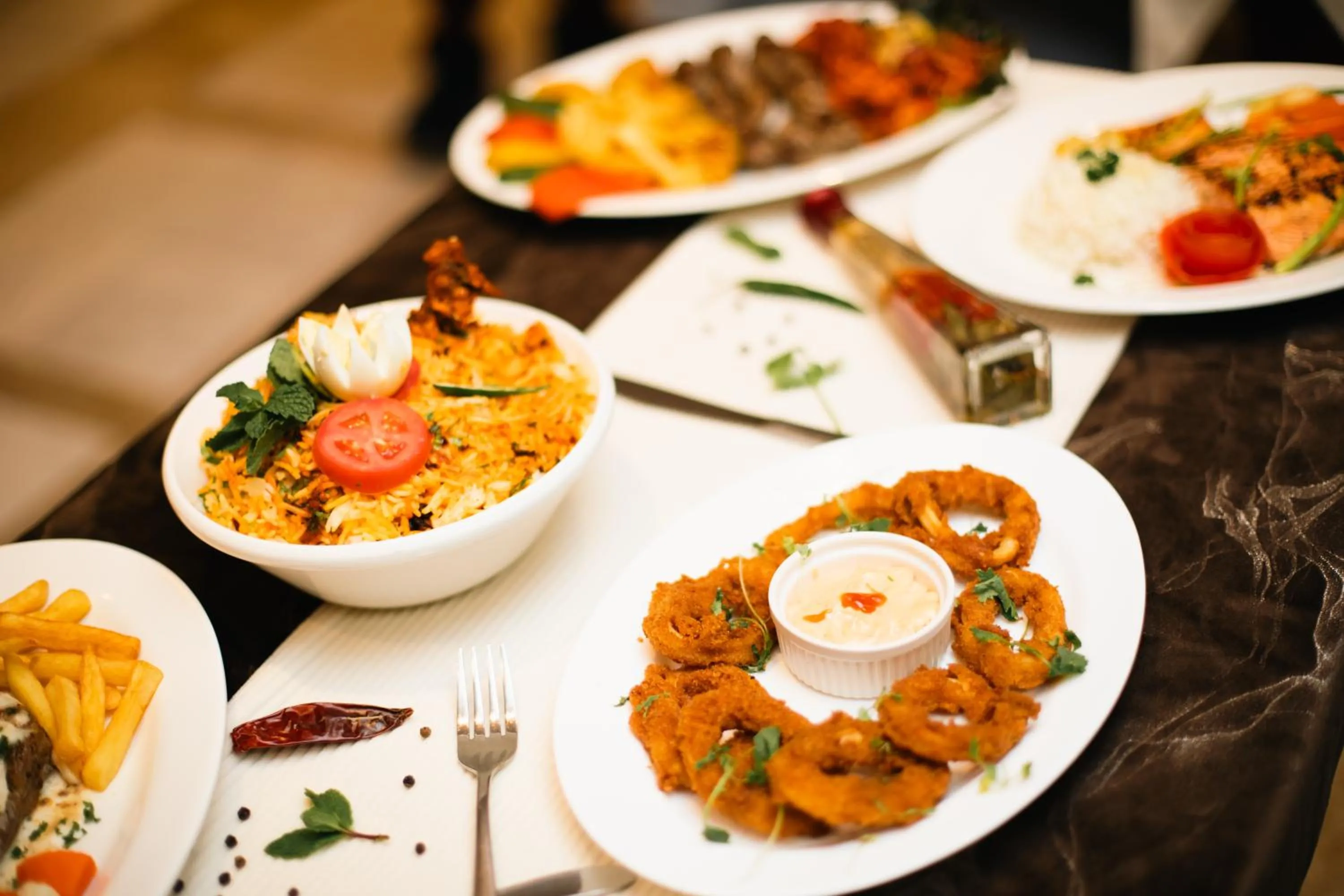 Food close-up in The Saj Hotel