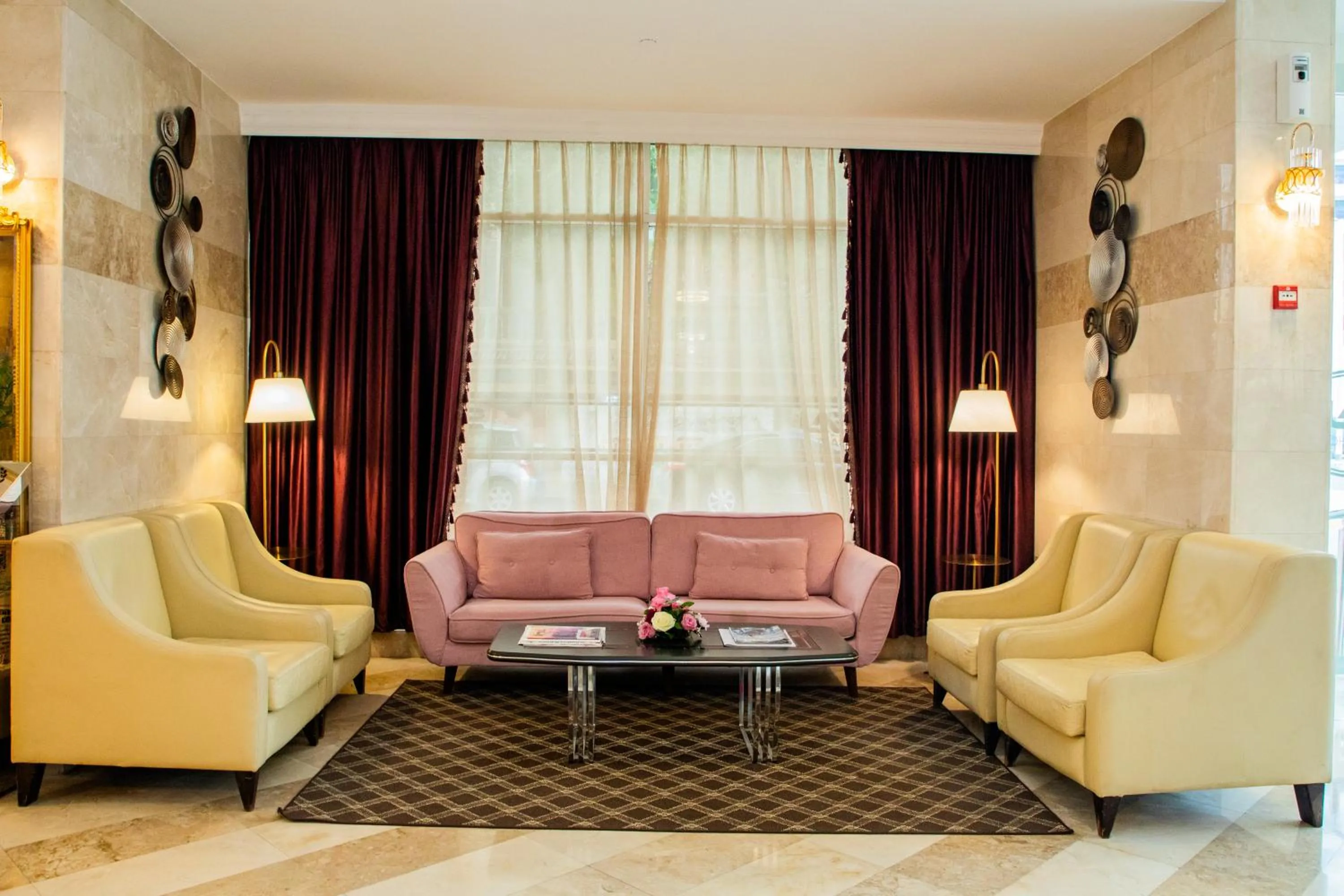 Seating area in The Saj Hotel