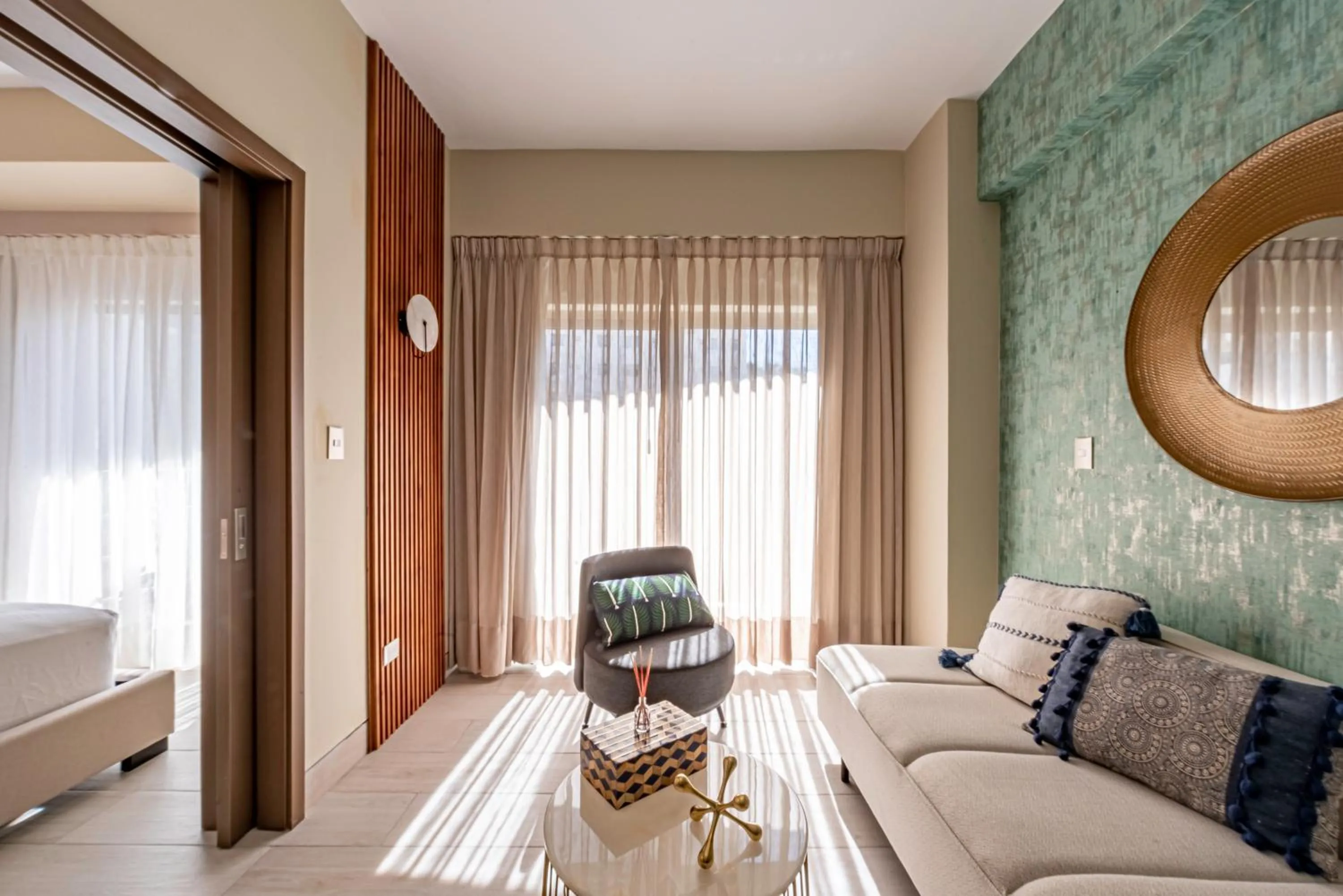 Living room, Bed in Brickell Apart Hotel