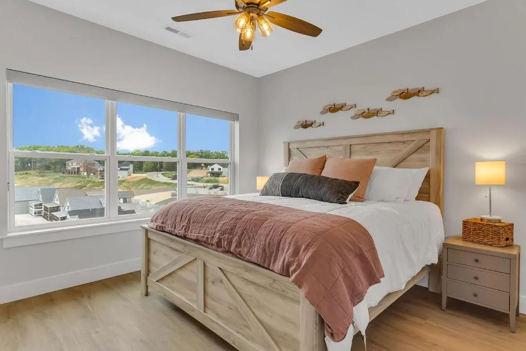 Bed in Boone Docks Lodge