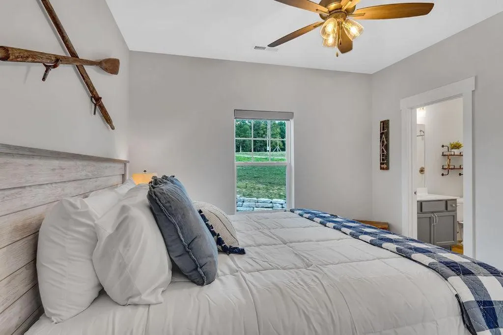 Bed in Boone Docks Lodge