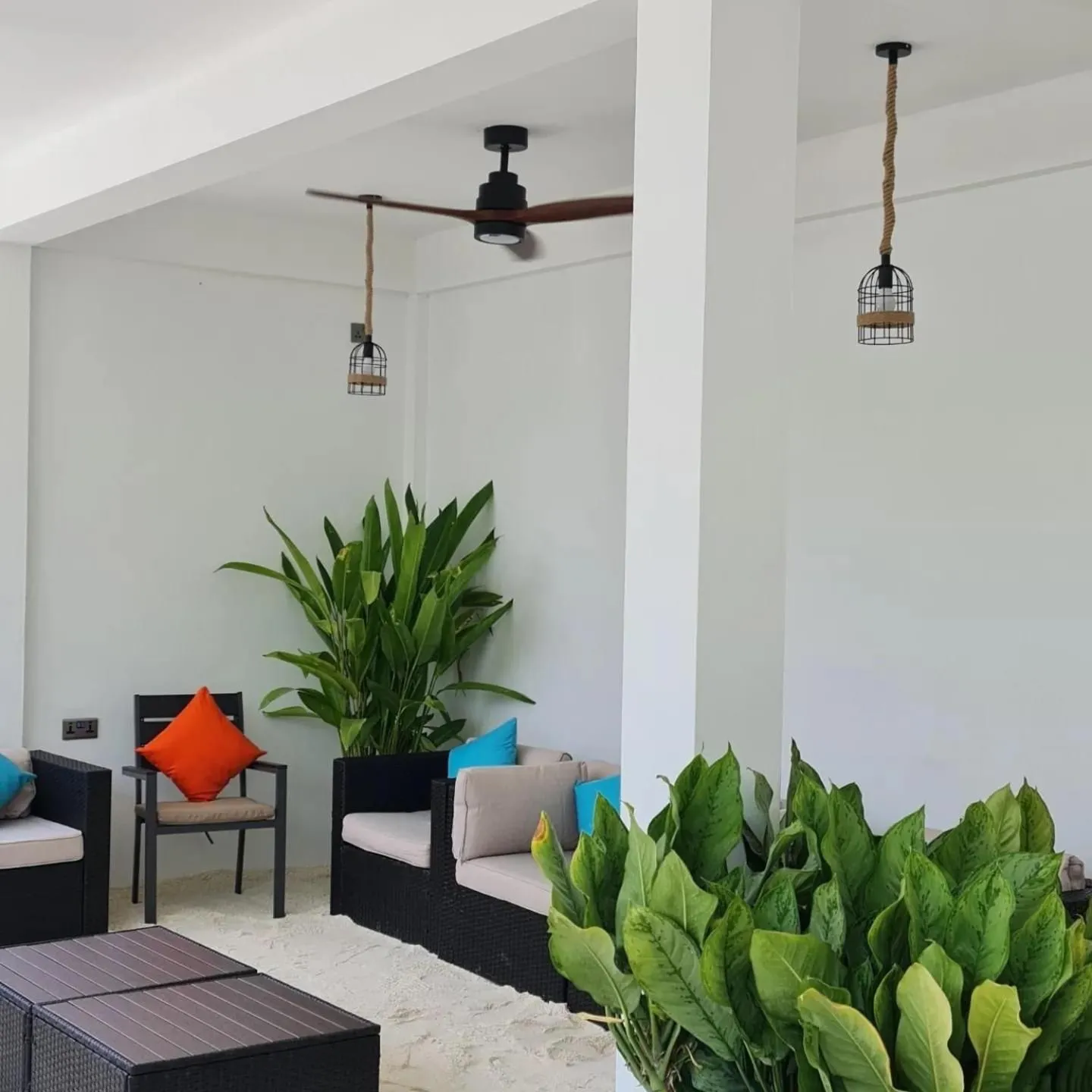 Seating area in Seaside Dhigurah