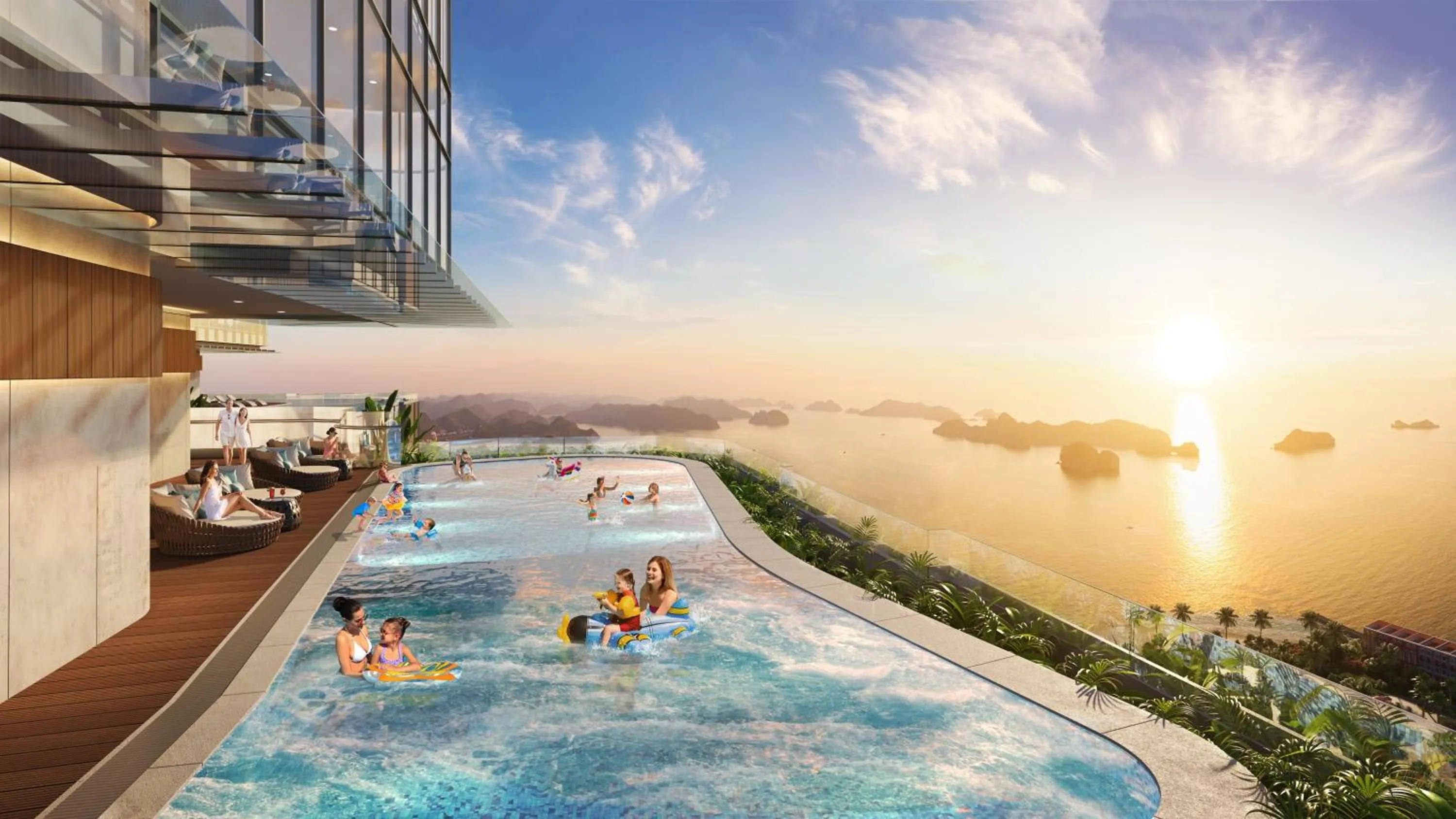 Swimming pool in HB Serviced Apartment - Alacarte Hạ Long