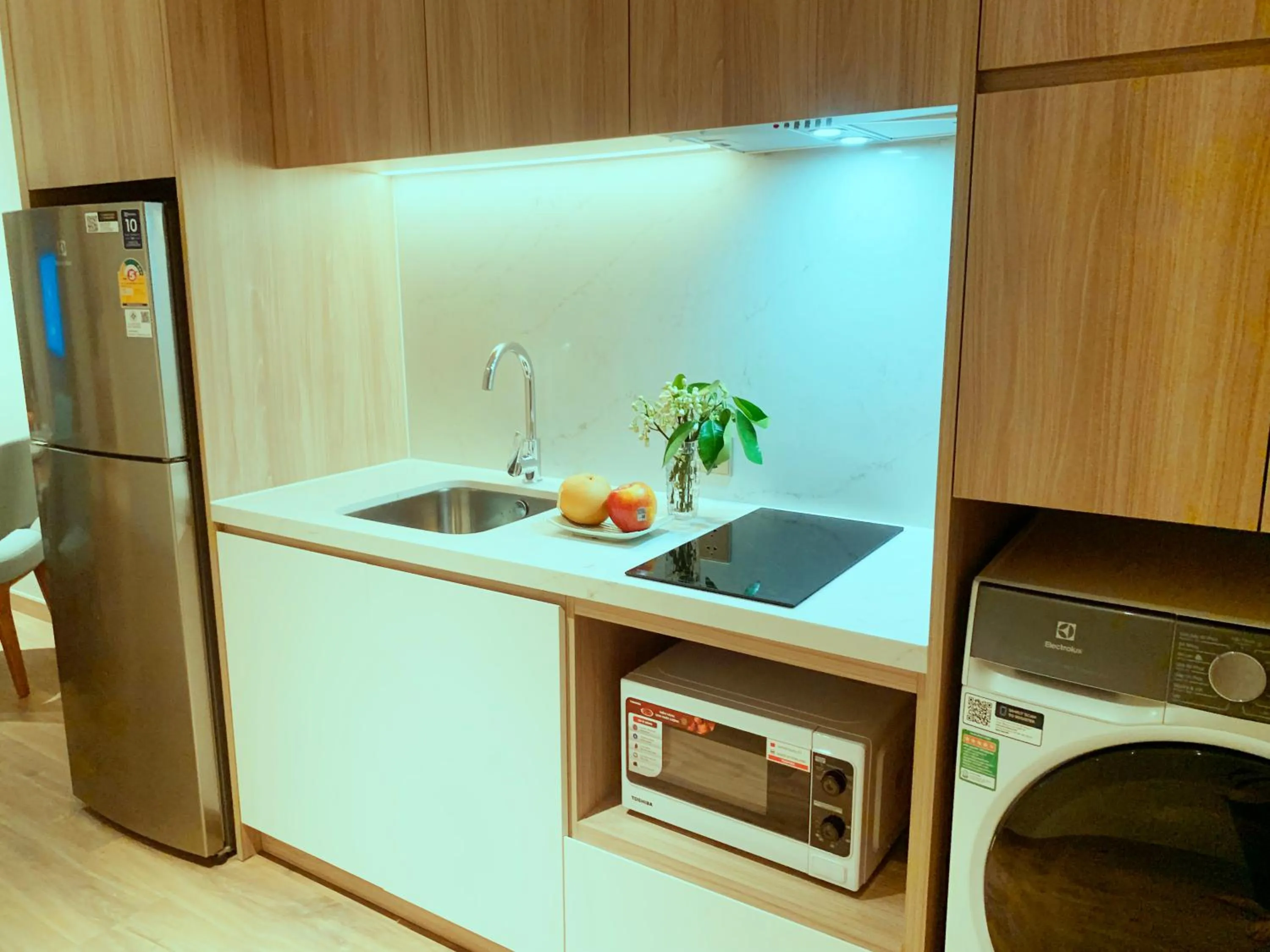 kitchen in HB Serviced Apartment - Alacarte Hạ Long