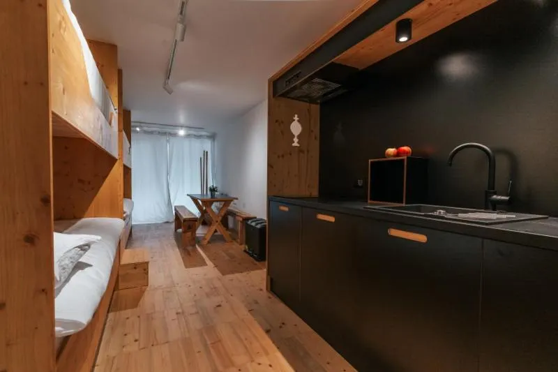 Kitchen or kitchenette in Eko Glamping Resort Krištof