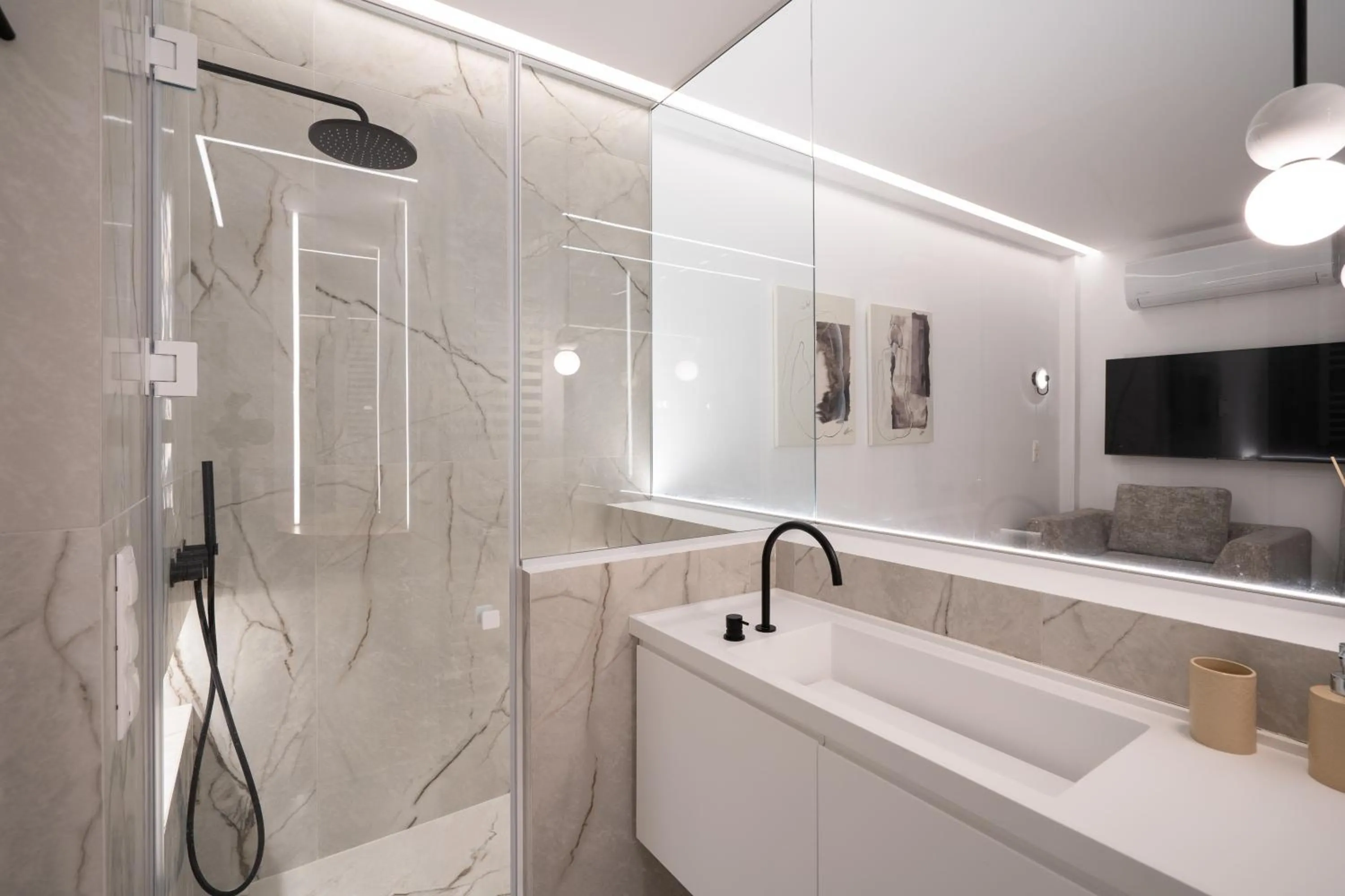 Shower in Kolonaki Upscale 4 bedroom Luxury Apartment