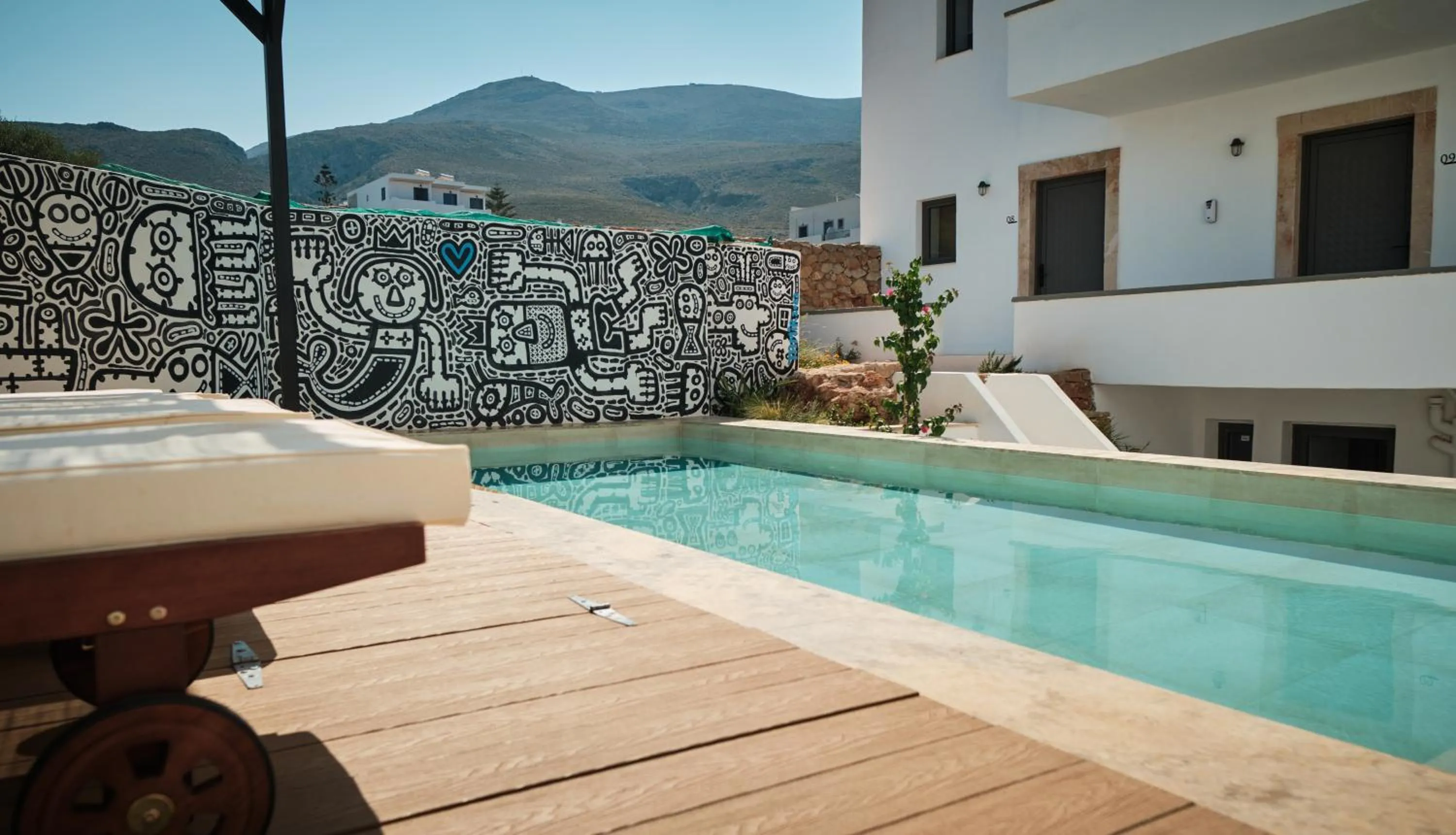 Pool view in Eden Kythira
