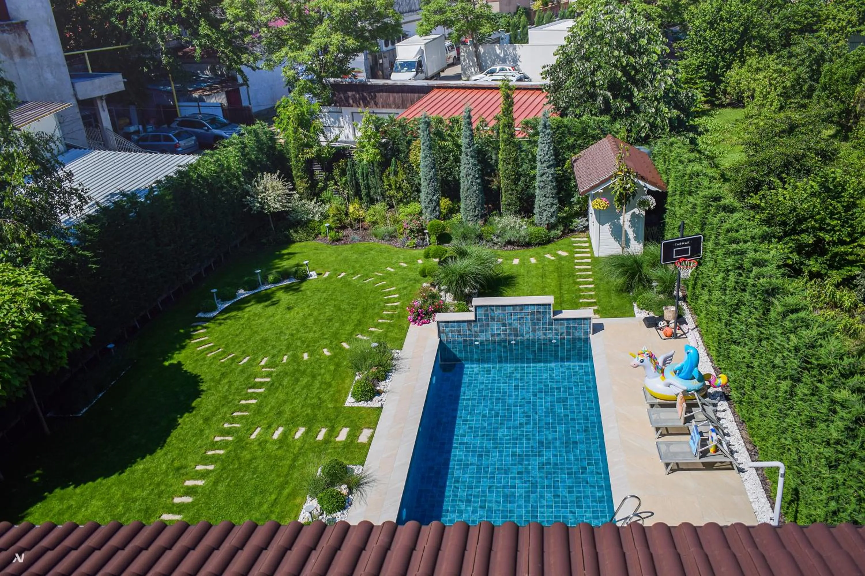 Garden view in First Apartments