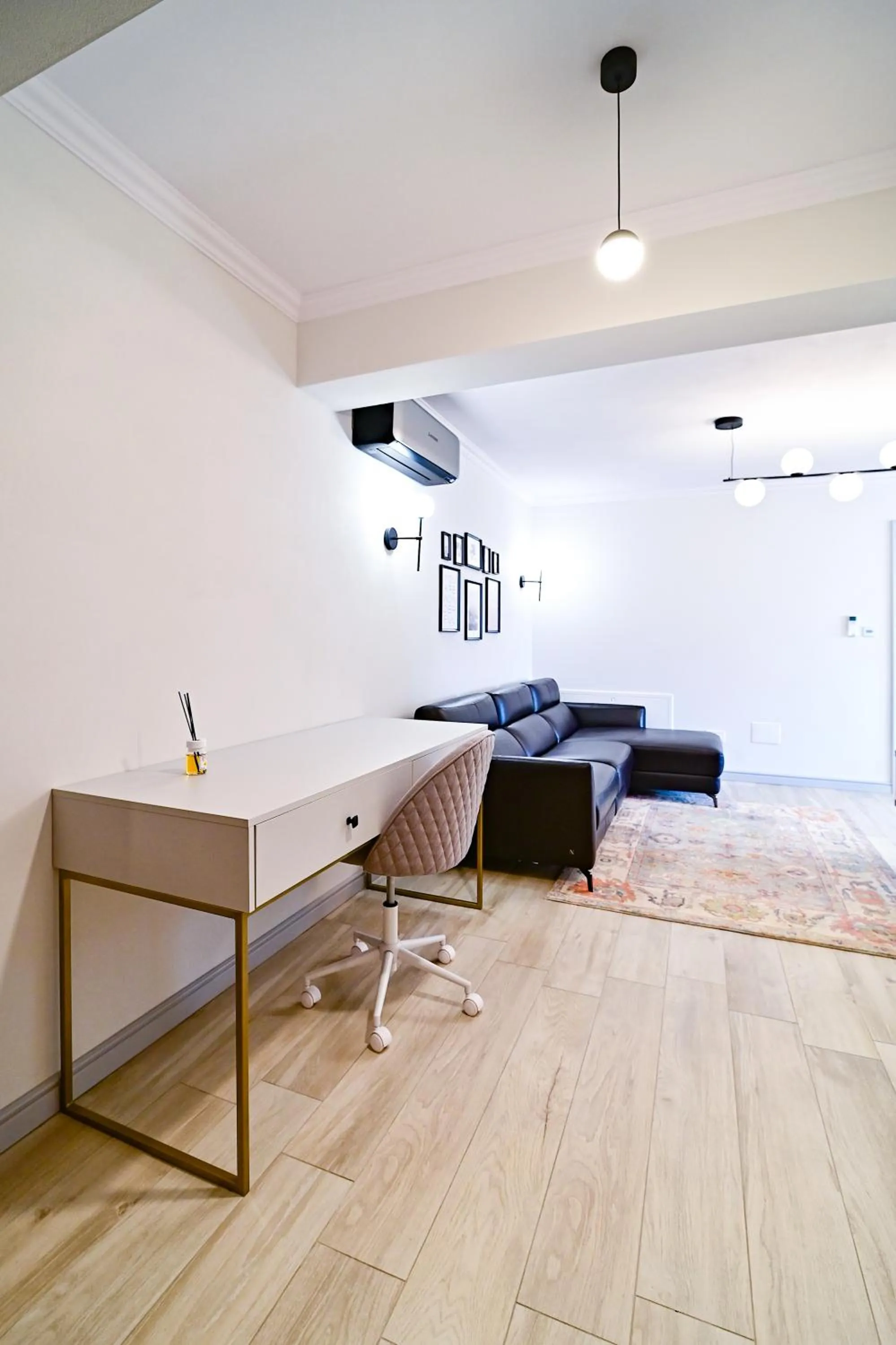 Living room, Bed in First Apartments