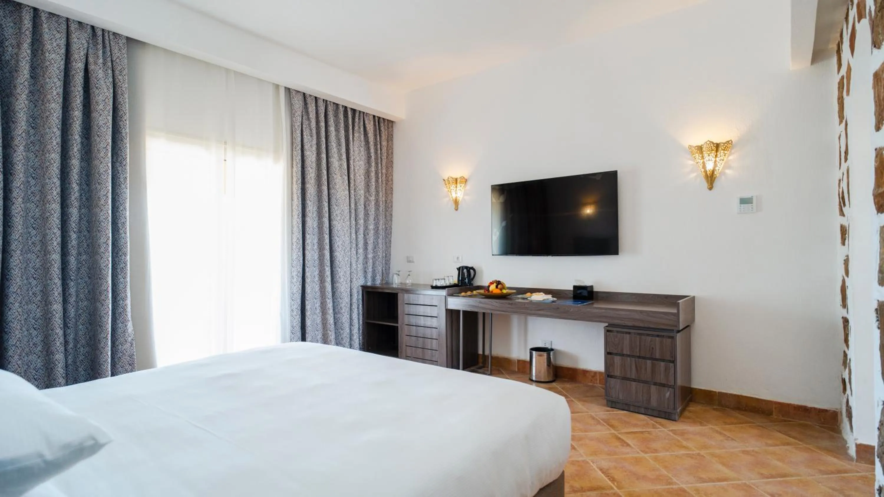 Bedroom, Bed in Pickalbatros Villaggio Aqua Park - Portofino Marsa Alam