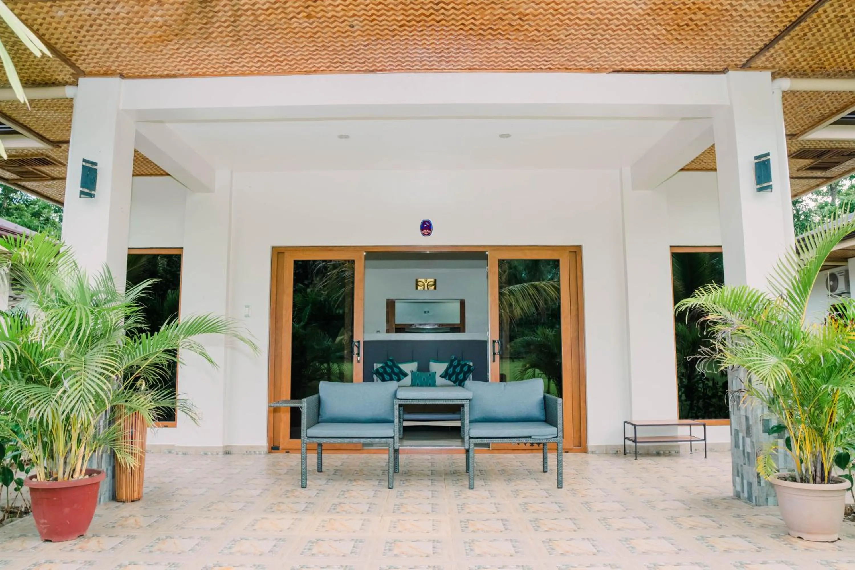 Seating area in Denika's Suites