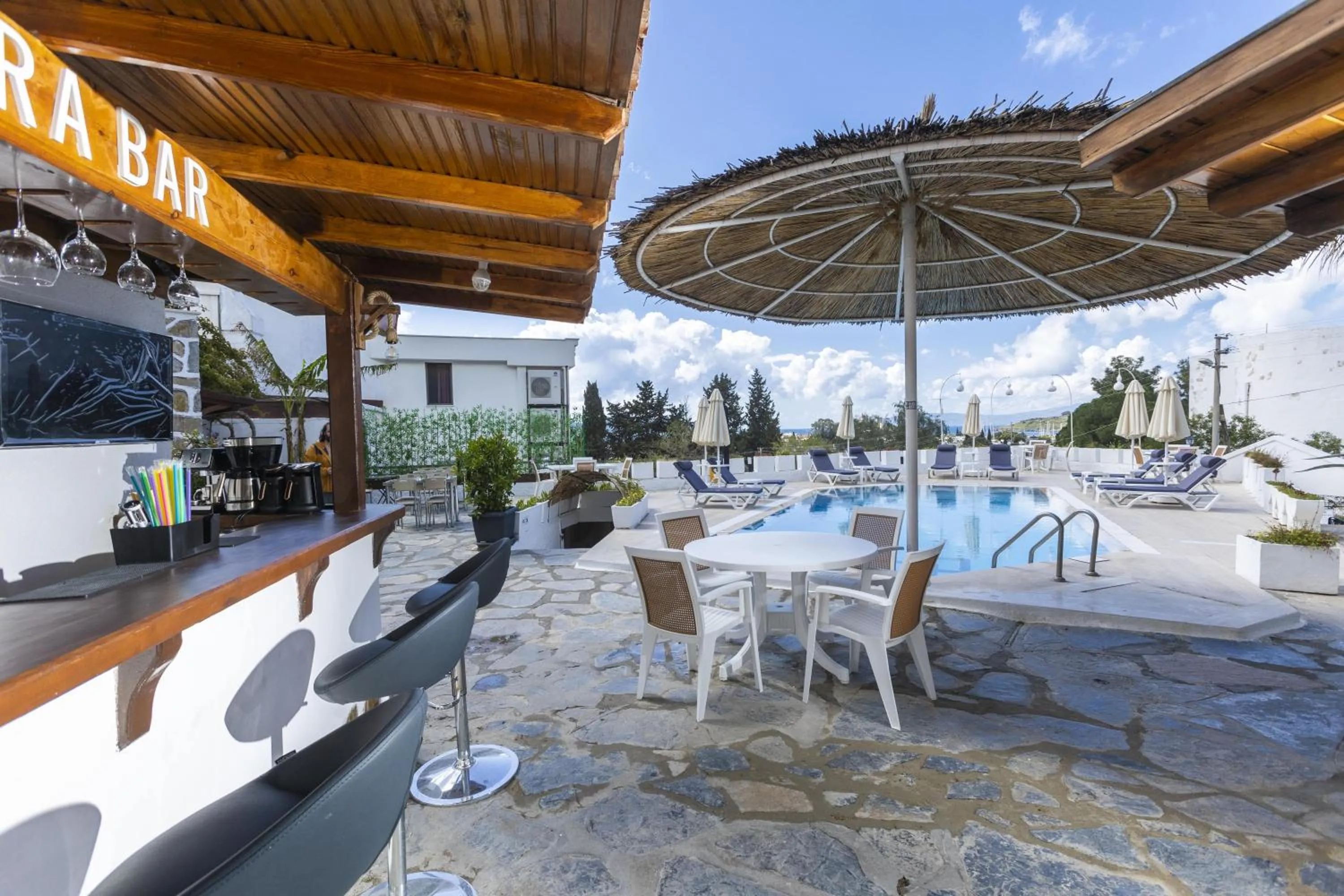 Pool view in Bodrum Vera Hotel