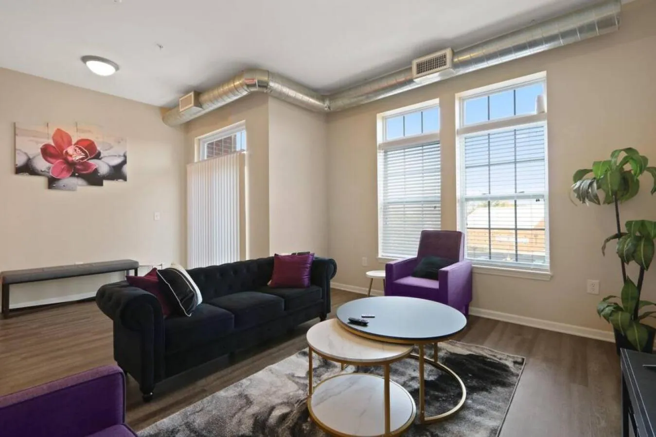 Living room in Private Bed Downtown INDY - Shared