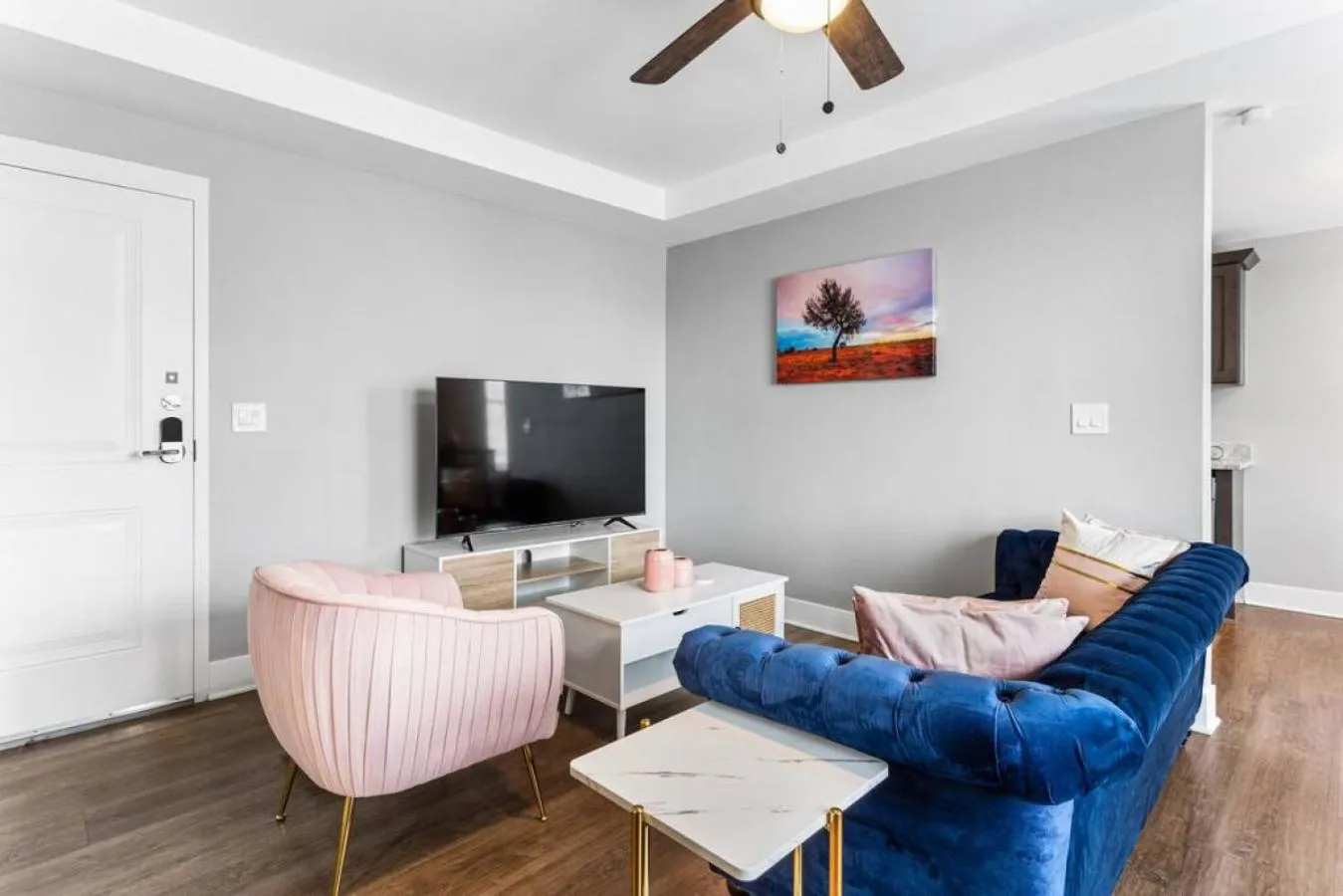 Living room in Your Cozy One Bedroom Midtown