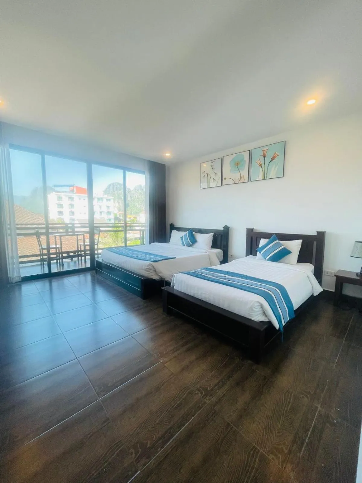 Bed in VANG VIENG TOPVIEW HOTEL