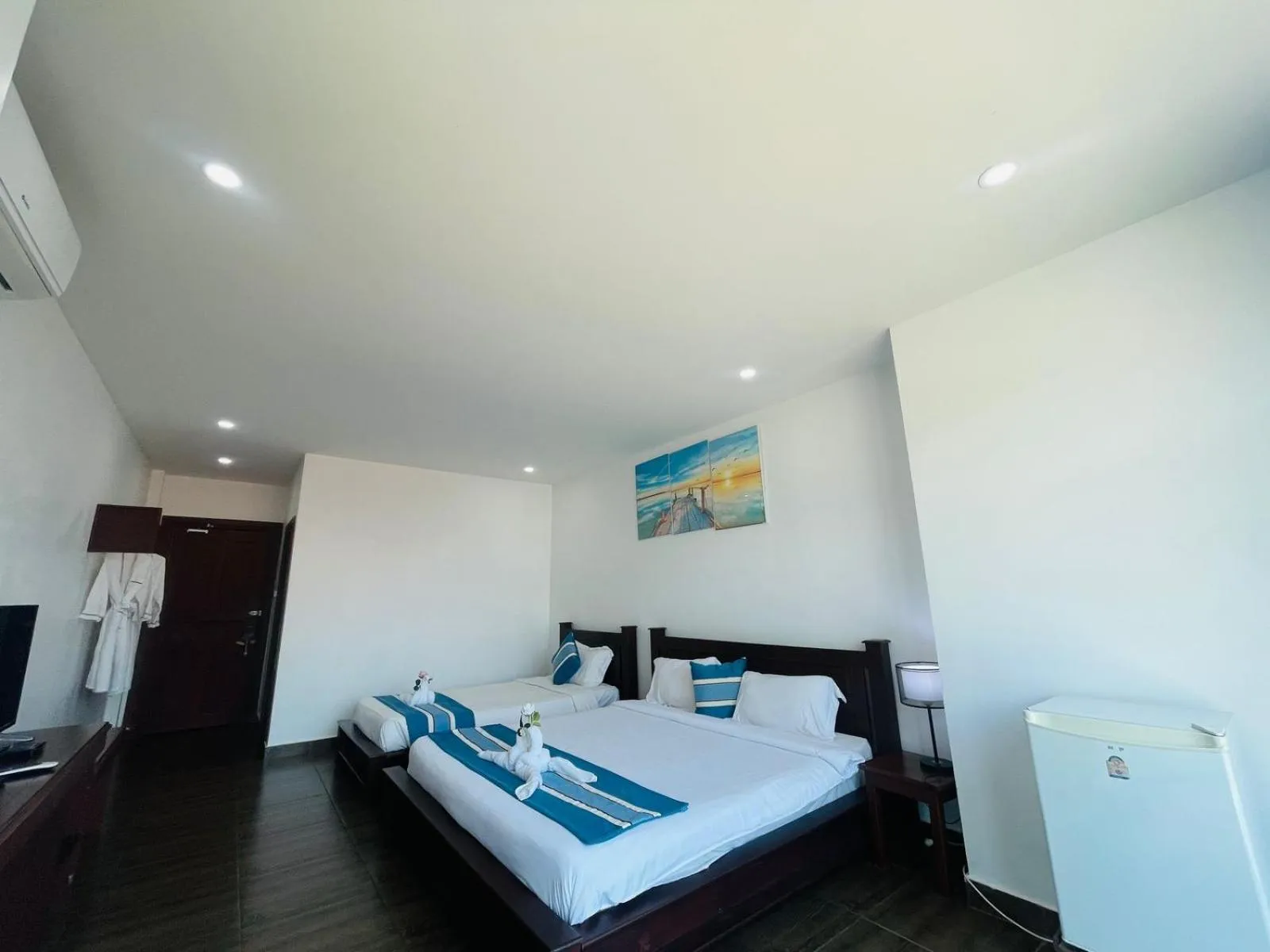 Bed in VANG VIENG TOPVIEW HOTEL