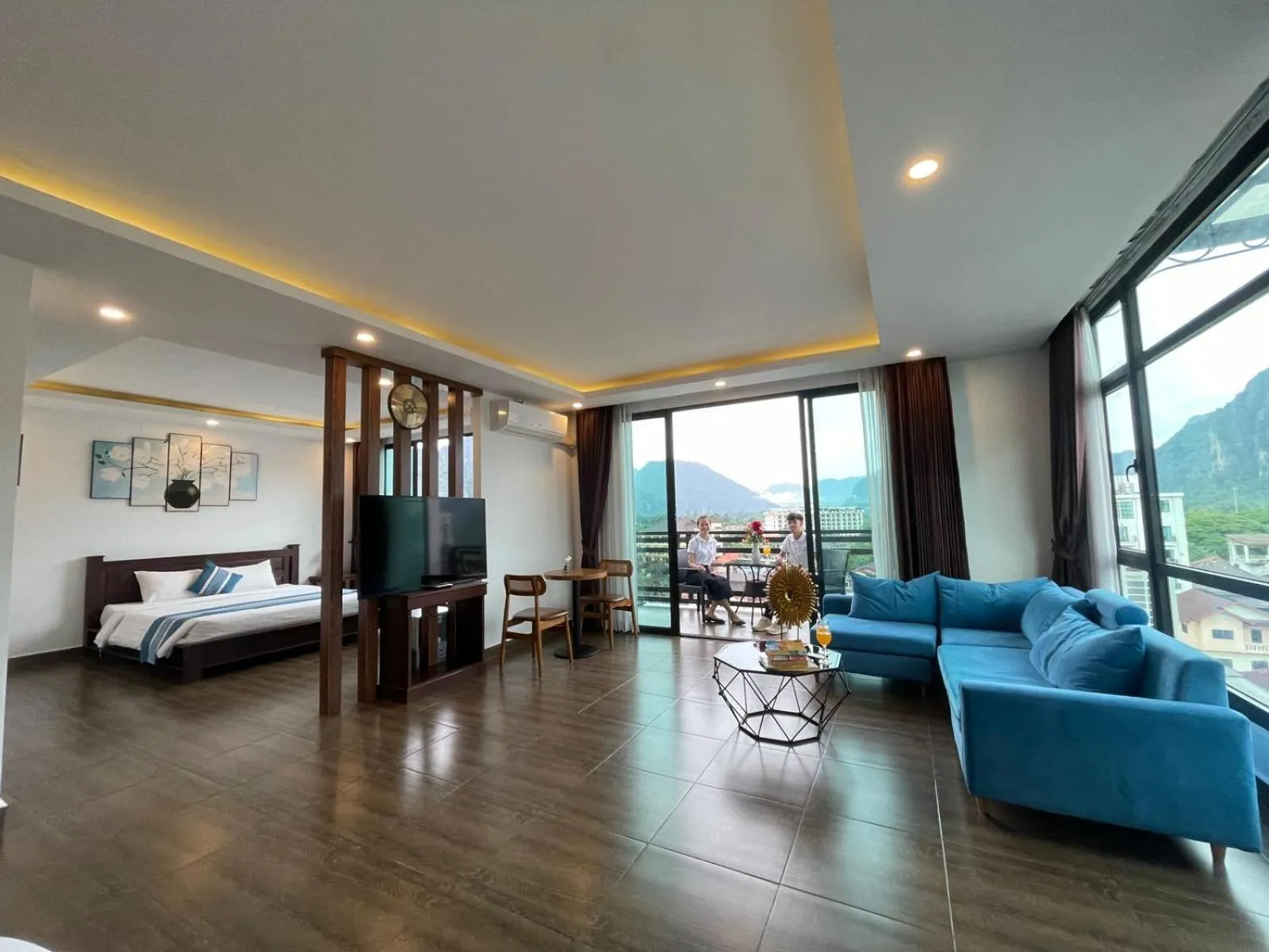 Bed in VANG VIENG TOPVIEW HOTEL