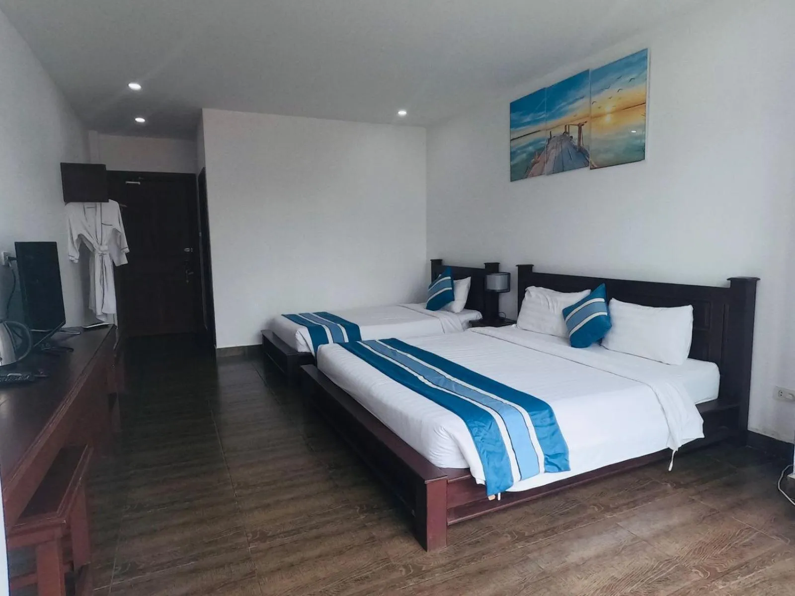 Bed in VANG VIENG TOPVIEW HOTEL