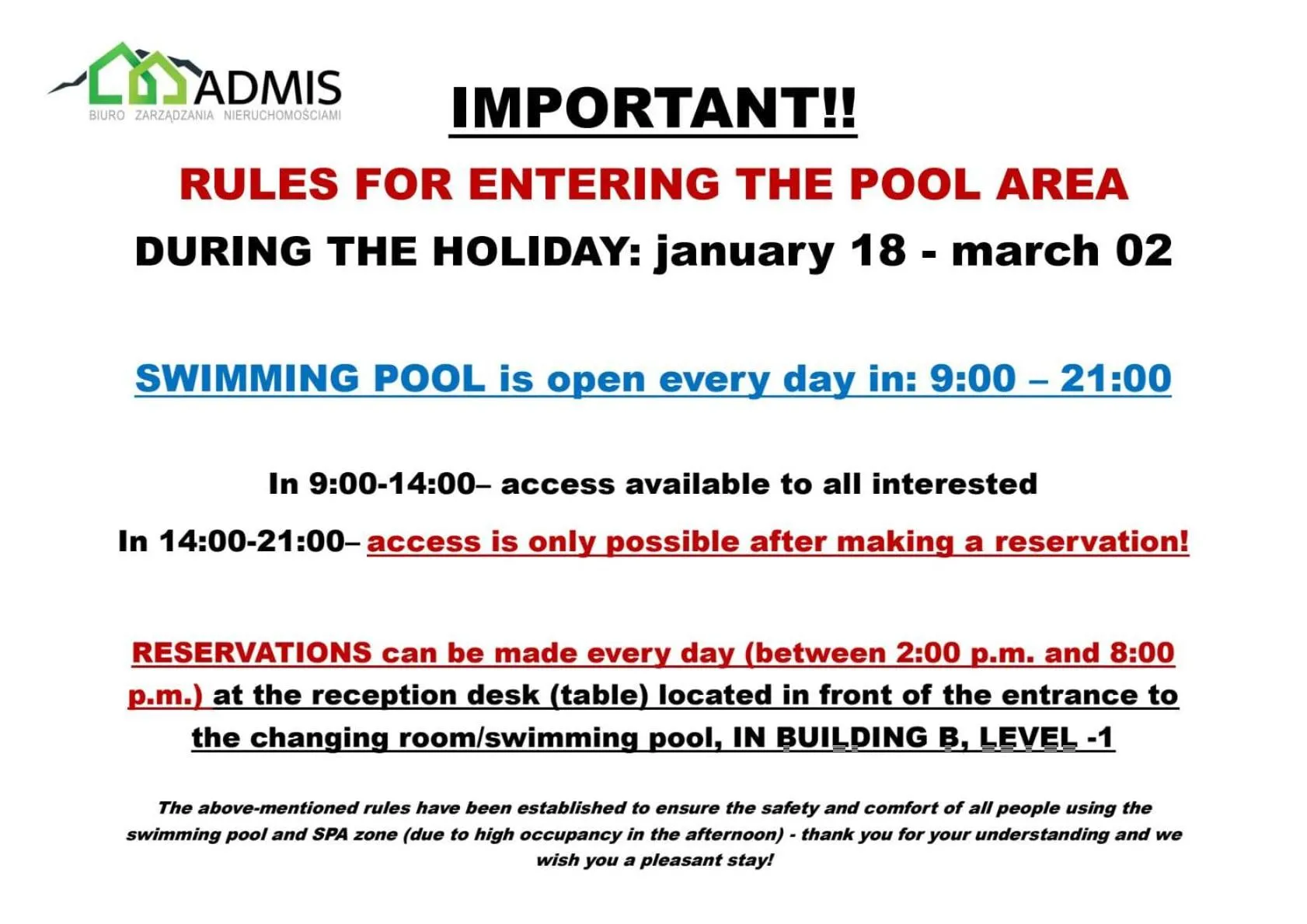 Swimming pool in Apartament Cortina