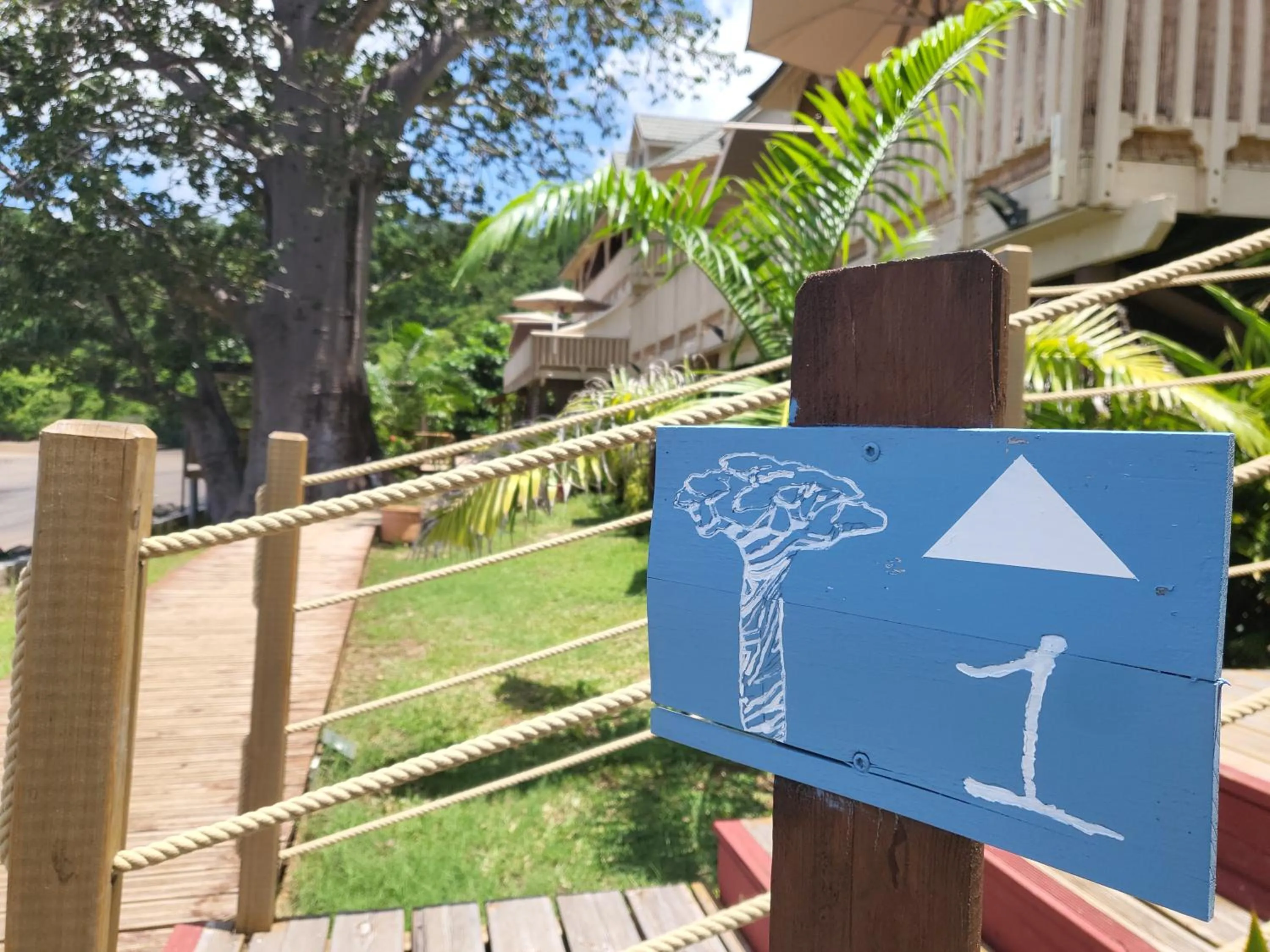 Garden view in Hôtel Hamaha Beach