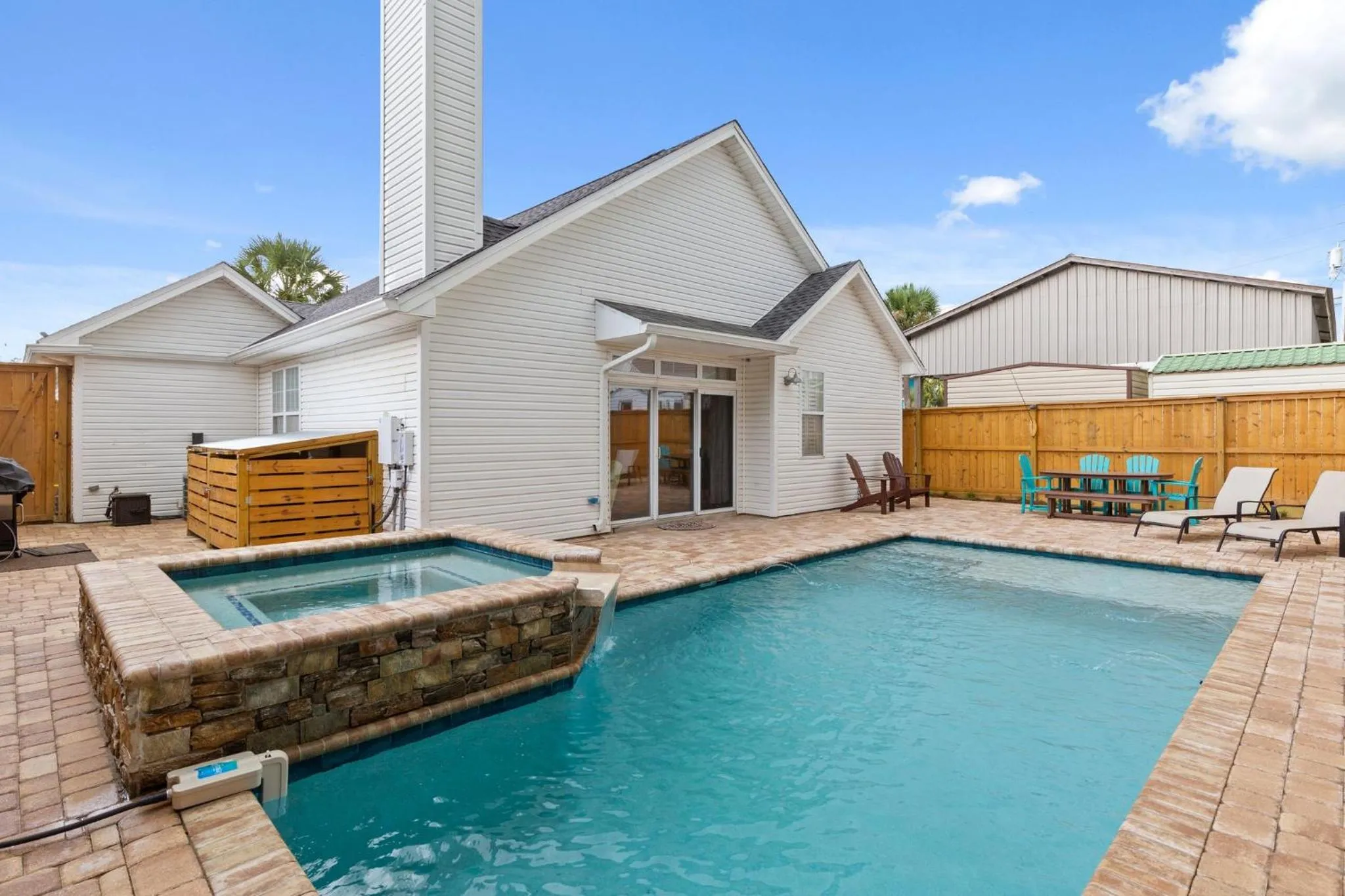 Swimming pool in Expertly Decorated Family Home, Steps to Beach w/ a Private Heated Pool & Spa!