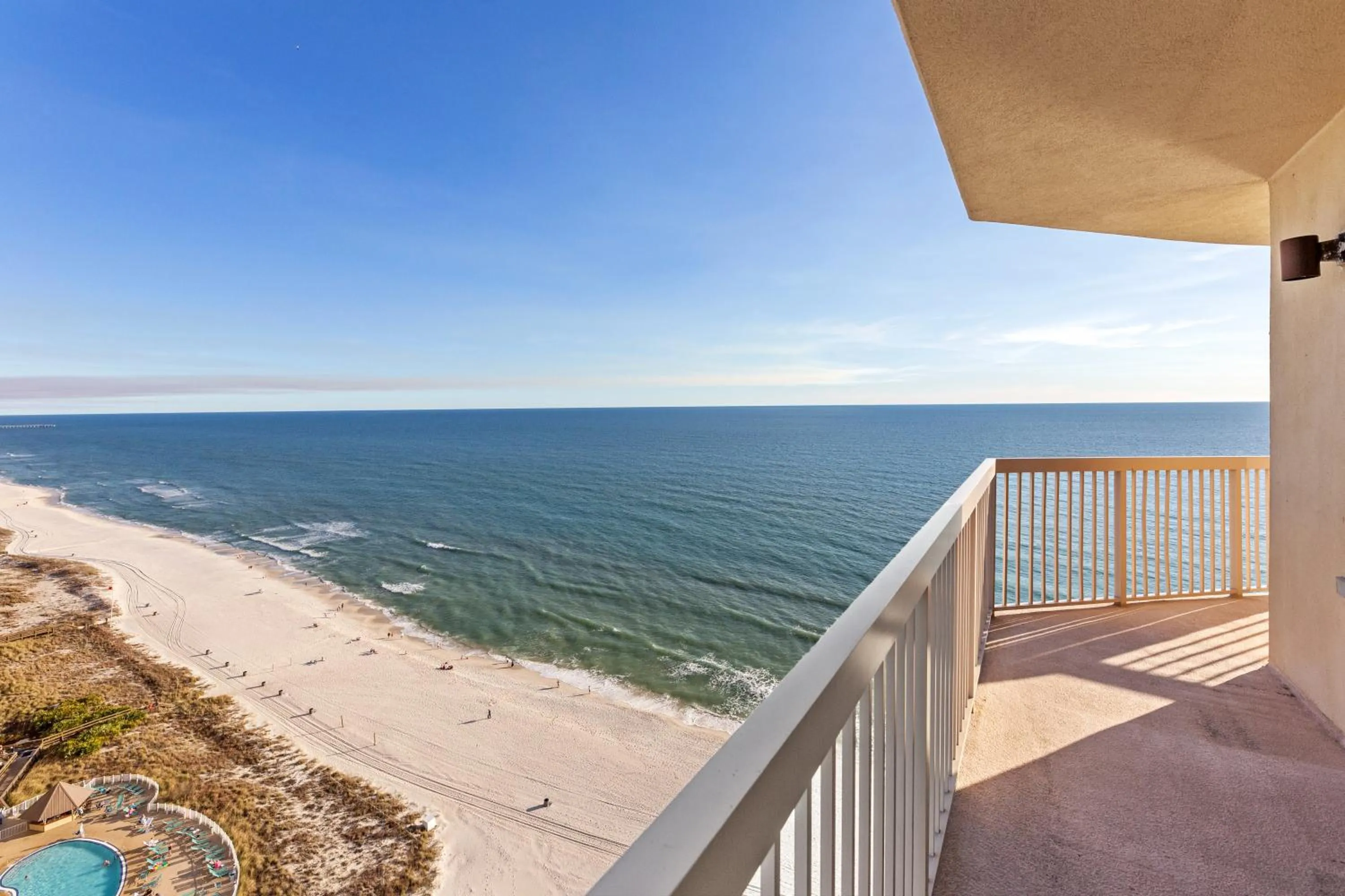 Balcony/Terrace in Gulf Front Master Bedroom, 2 Pools & Hot Tubs, Sleeps 8