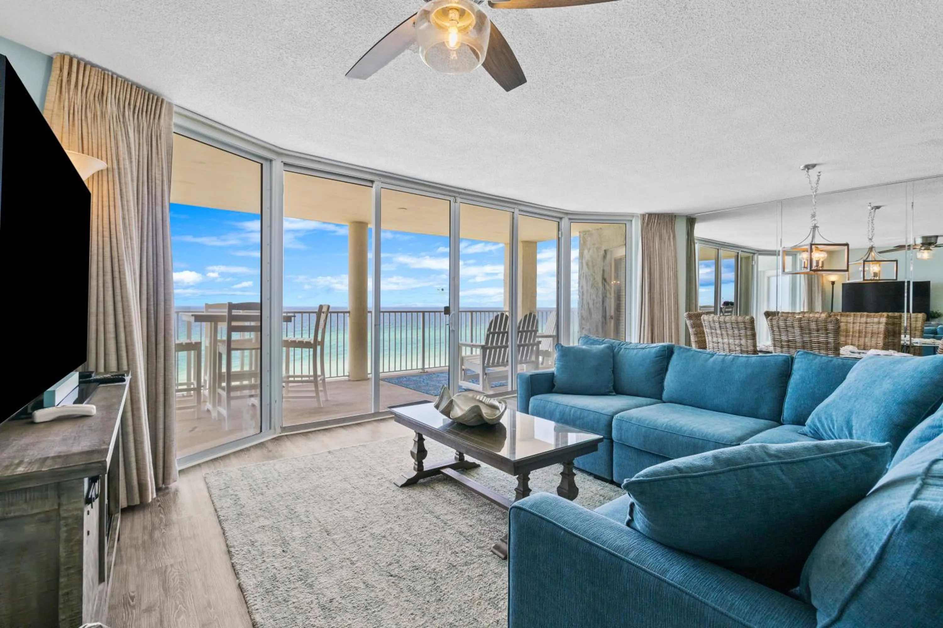 Living room in The Perfect Escape! Long Beach Resort-8th Floor-Gulf Front with AMAZING views