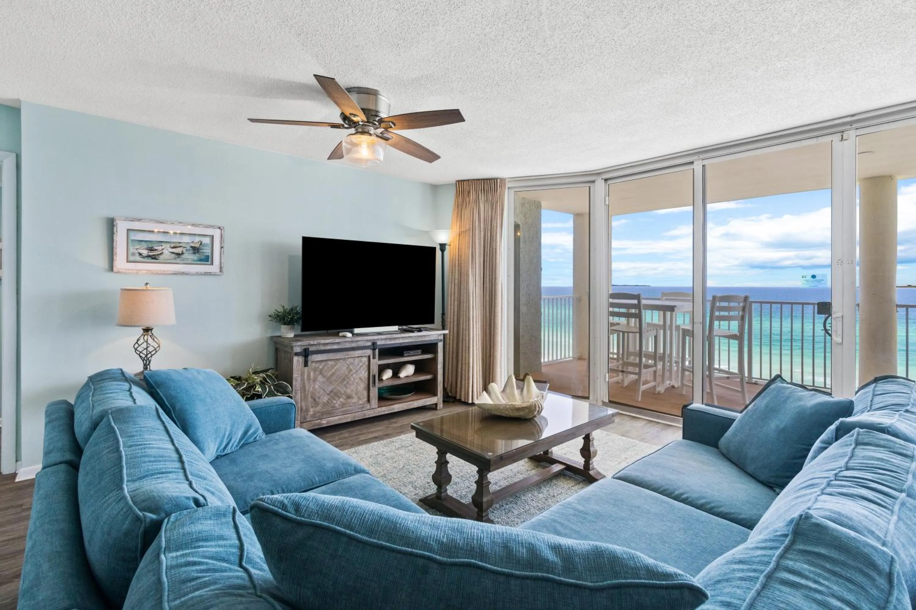 Living room in The Perfect Escape! Long Beach Resort-8th Floor-Gulf Front with AMAZING views