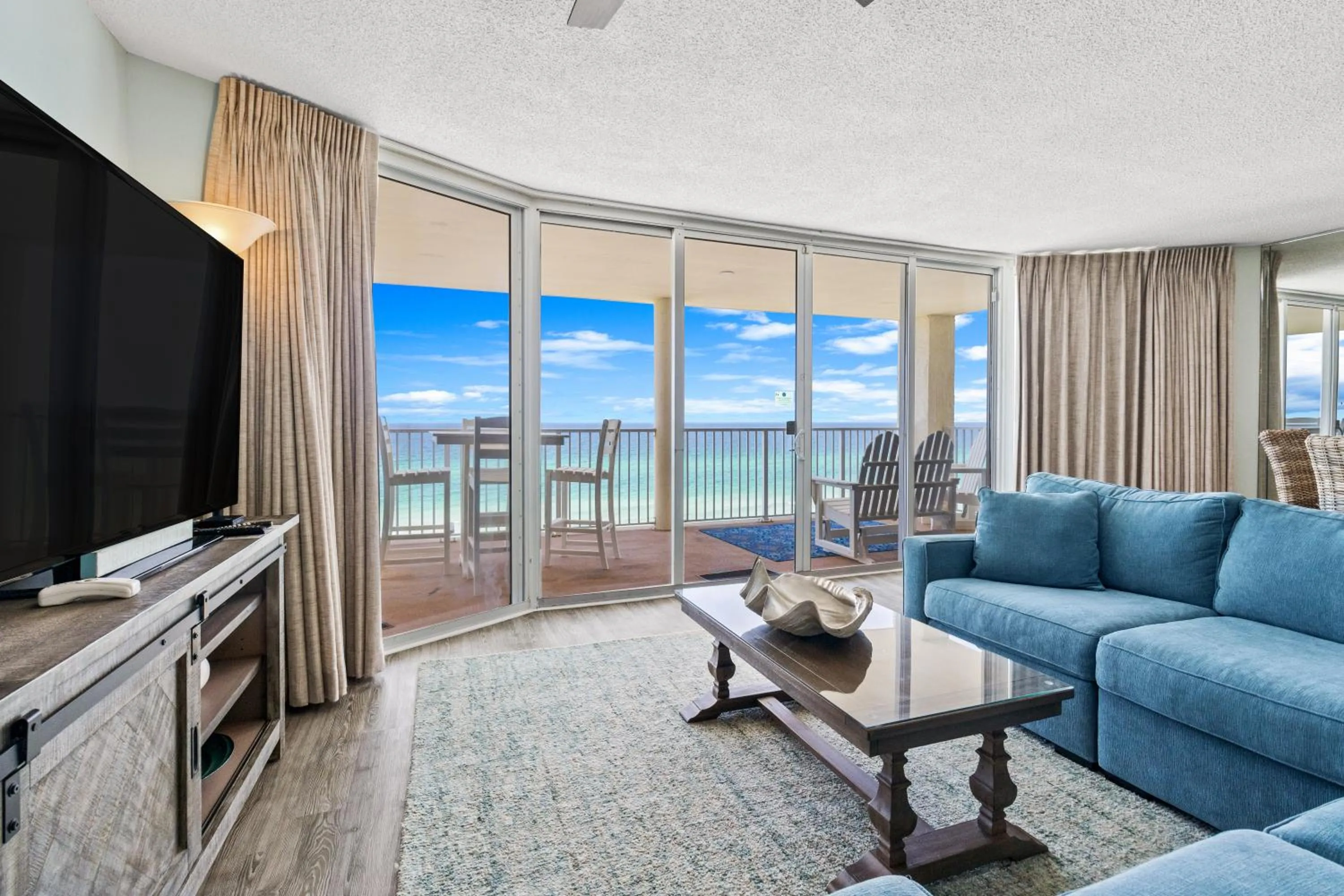 Living room in The Perfect Escape! Long Beach Resort-8th Floor-Gulf Front with AMAZING views