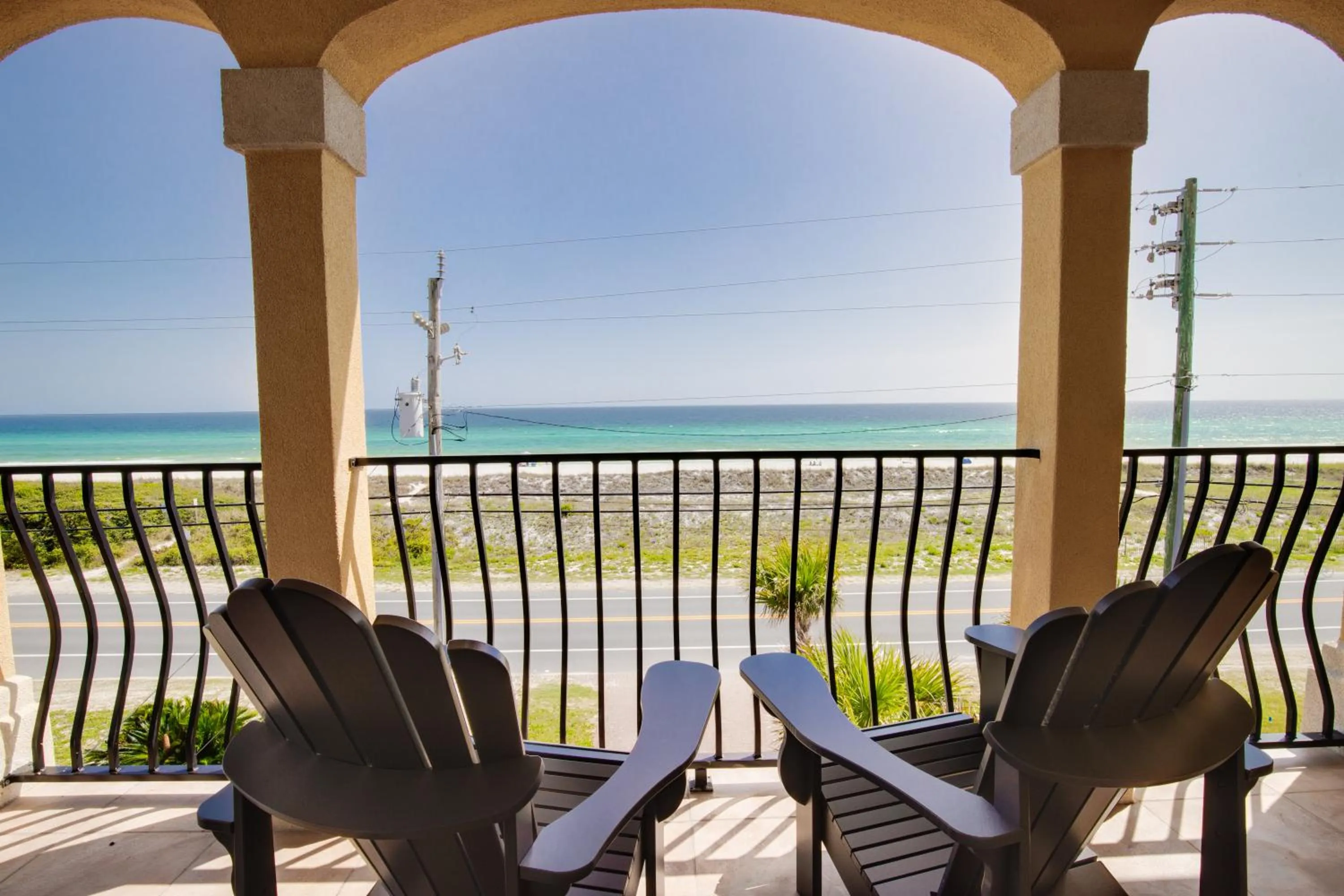 Balcony/Terrace in 2 Gulf View Balconies! 3 Story Townhome With 4 Bedrooms, 4 Bathrooms! Sleeps12