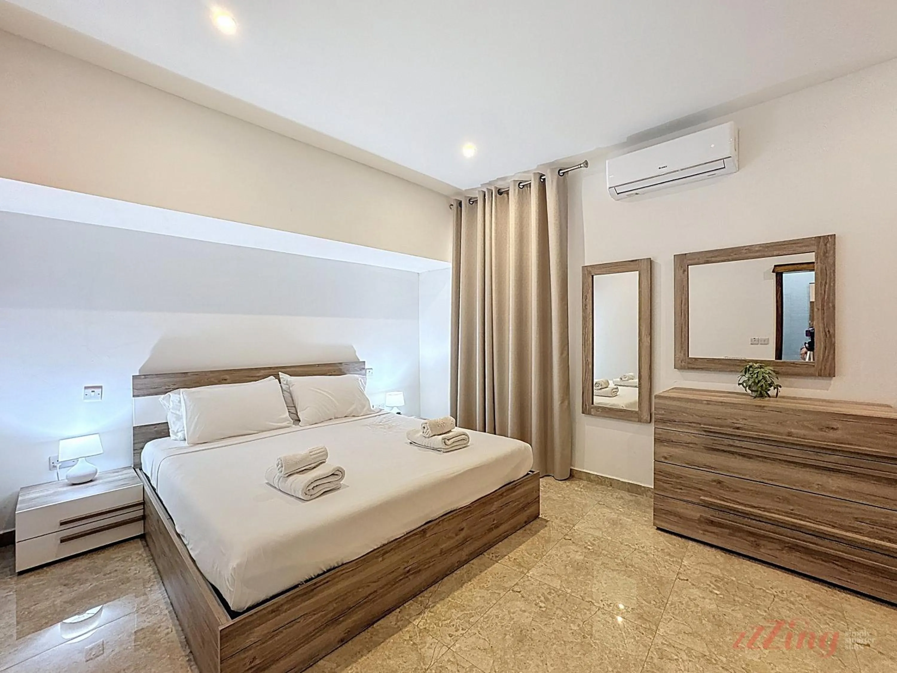 Bed in Scenic Gozo Apartment & Shared Pool