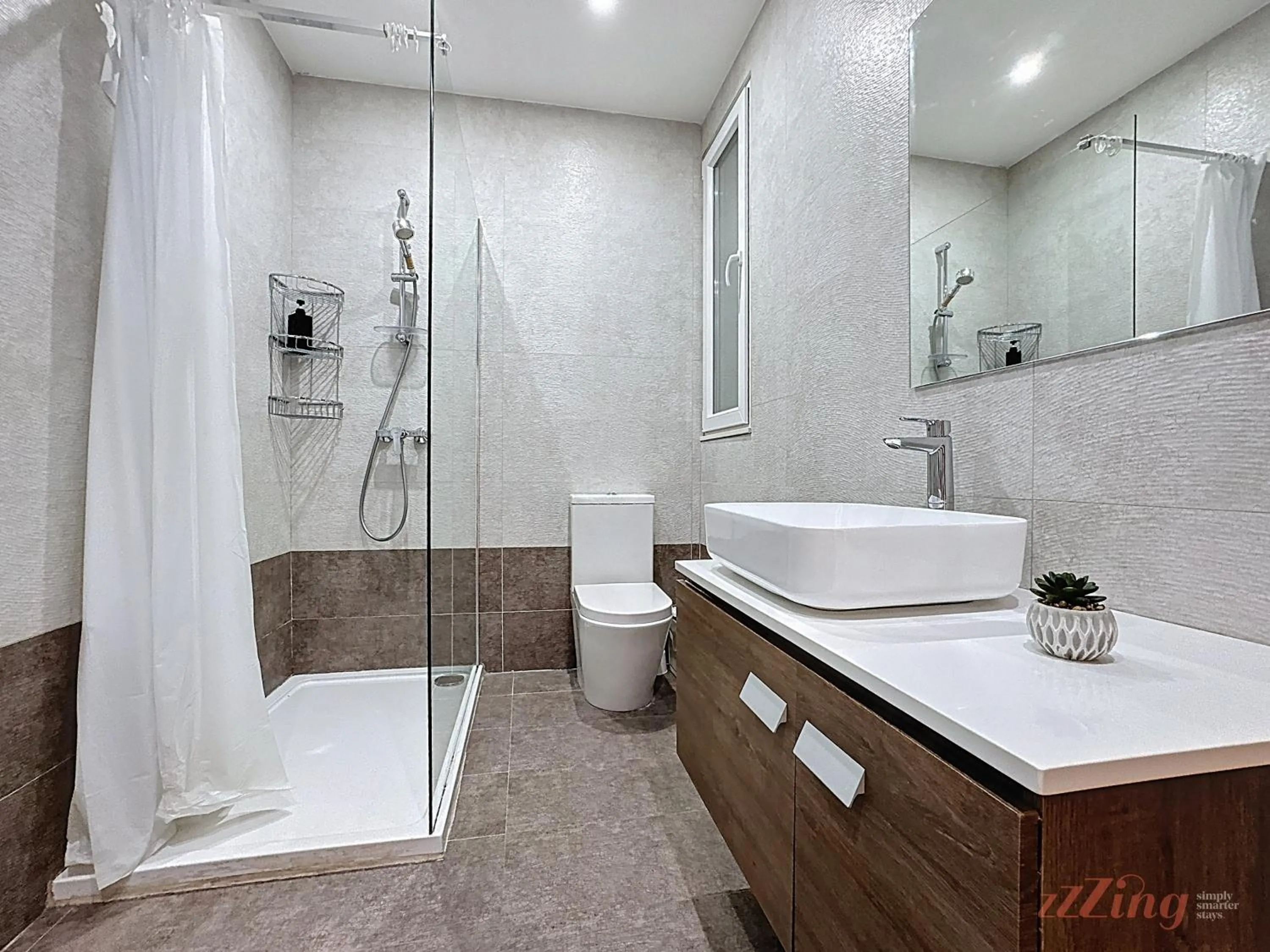 Shower in Scenic Gozo Apartment & Shared Pool