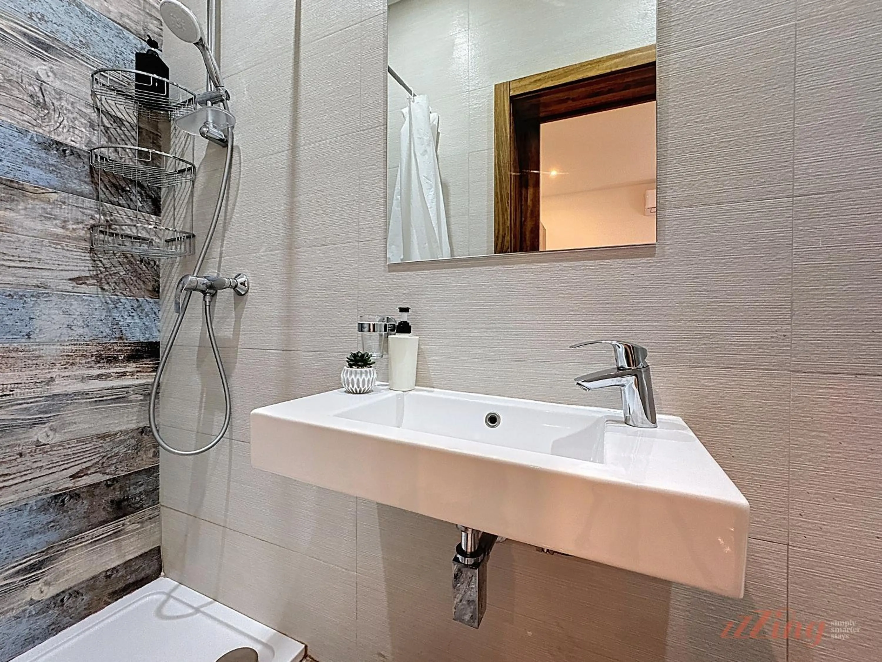 Shower in Scenic Gozo Apartment & Shared Pool